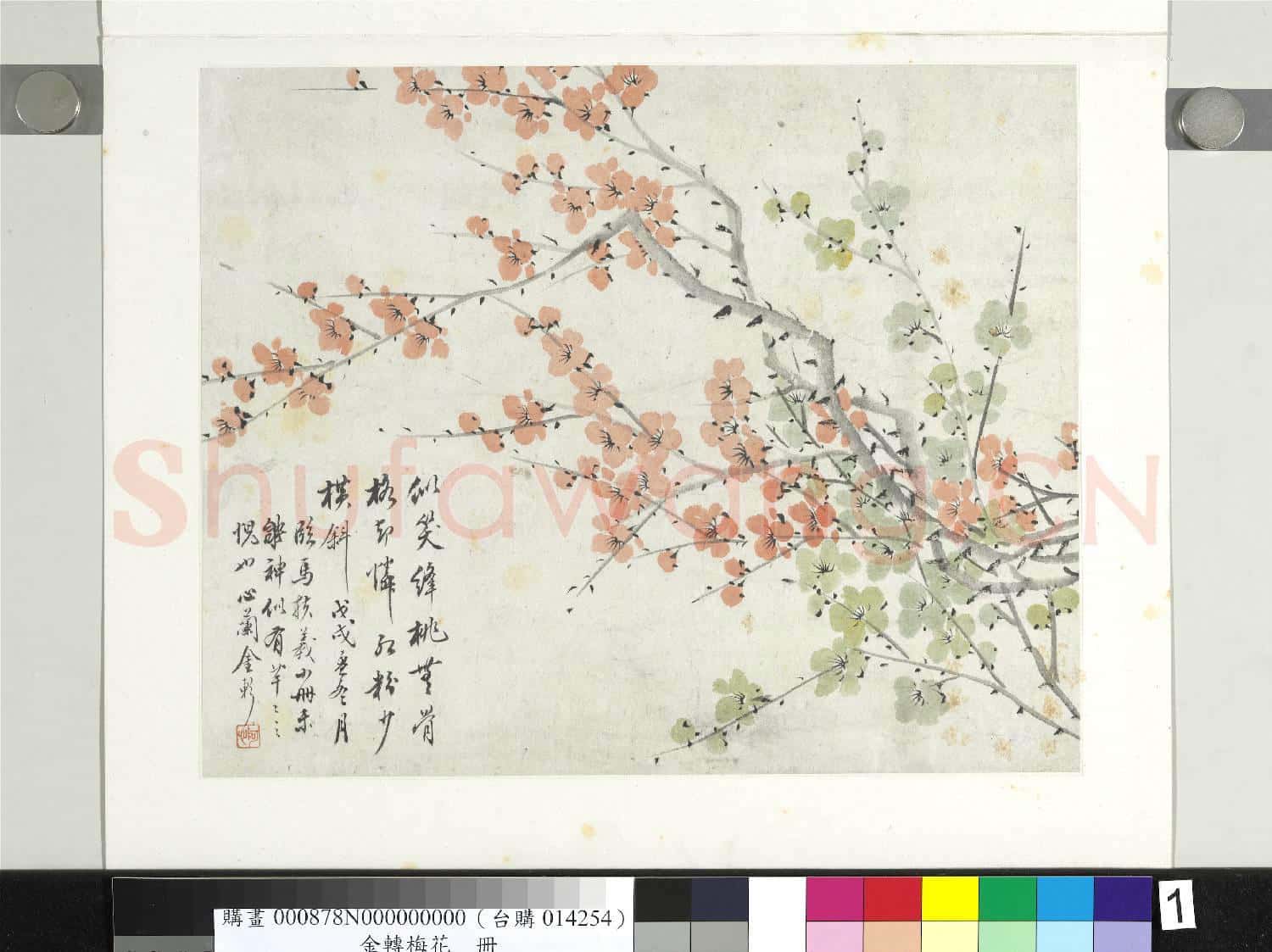 清金斕梅花 冊 臨馬扶羲小冊