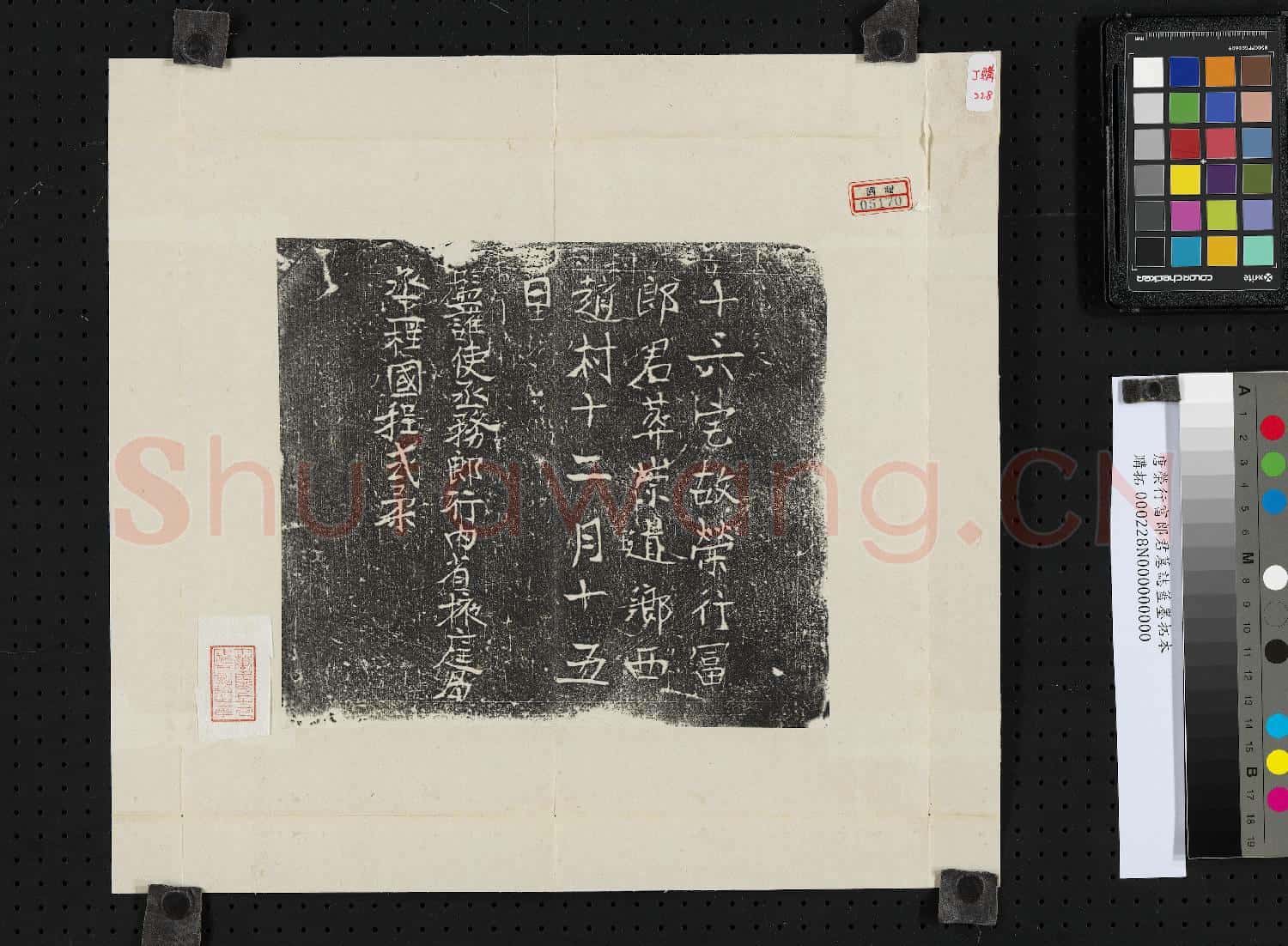 唐榮行富郎君墓誌蓋墨拓本