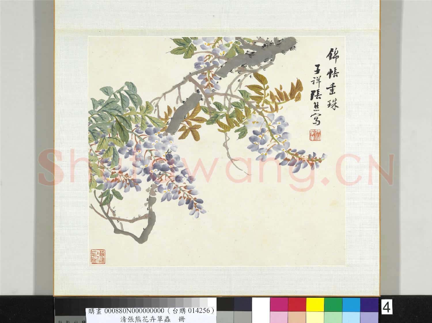 清張熊花卉草蟲冊 冊 (四)