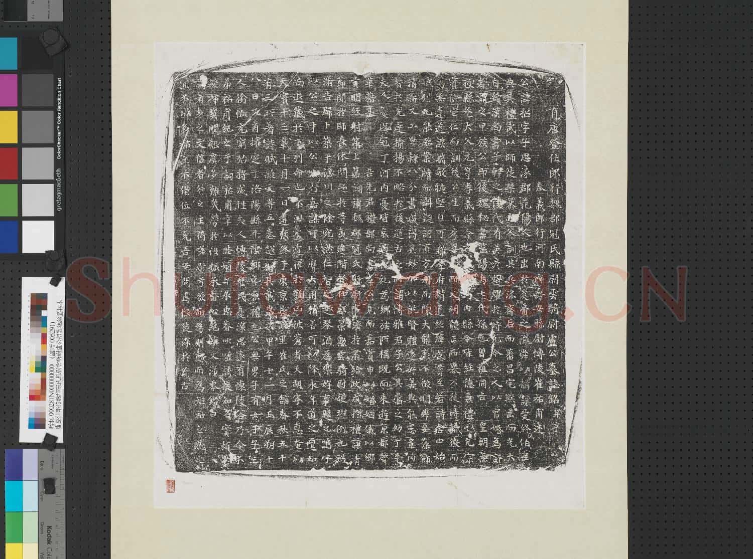 唐登仕郎行魏郡冠氏縣尉雲騎尉盧公招墓誌銘墨拓本 軸