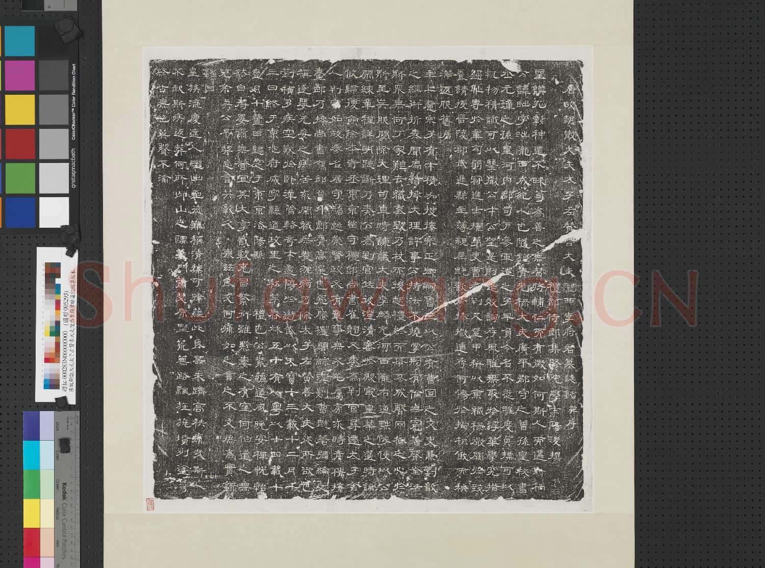 唐故朝散大夫太子左贊善大夫隴西李府君昢墓誌銘墨拓本 軸