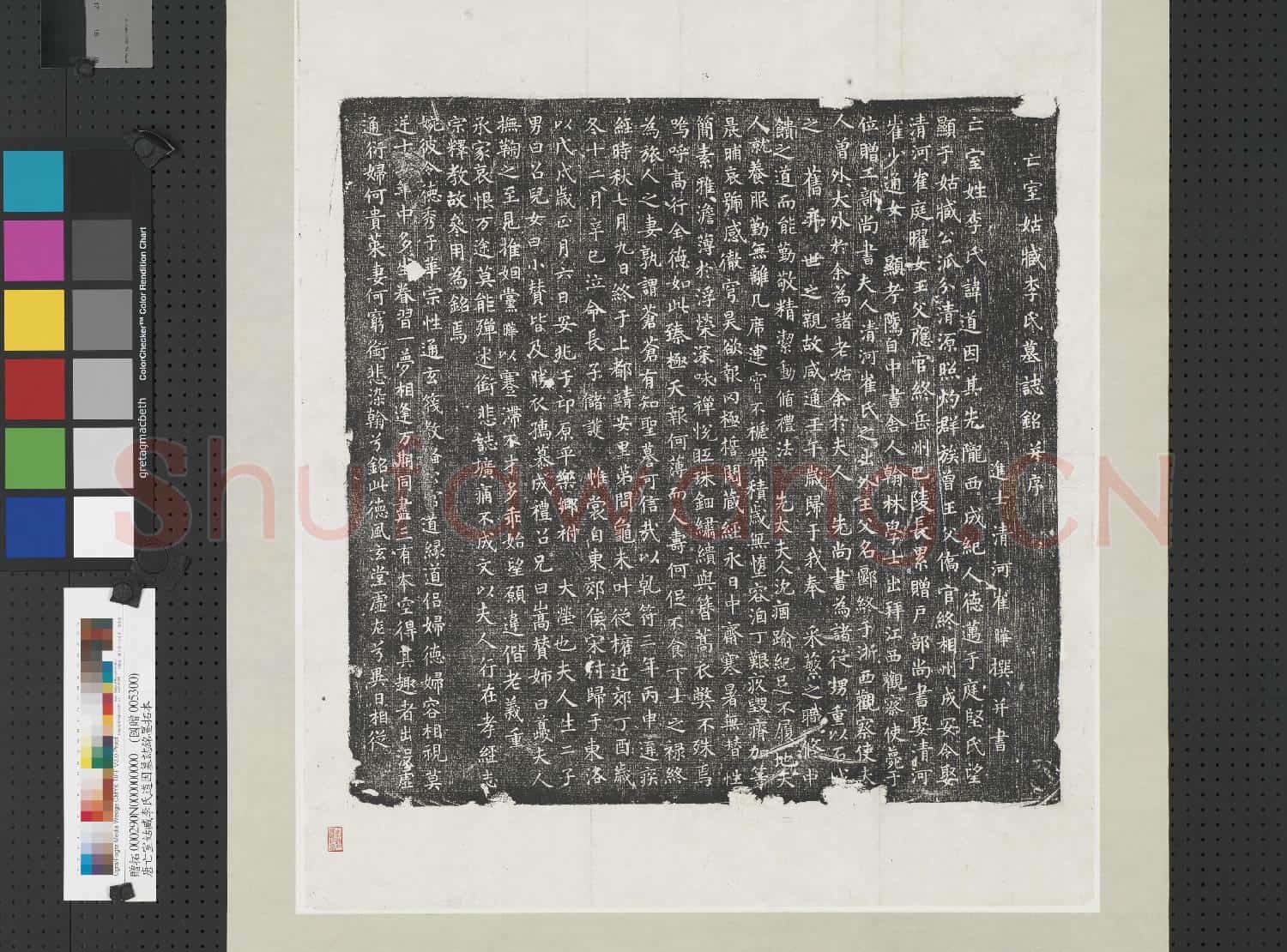 唐亡室姑臧李氏道因墓誌銘墨拓本 軸