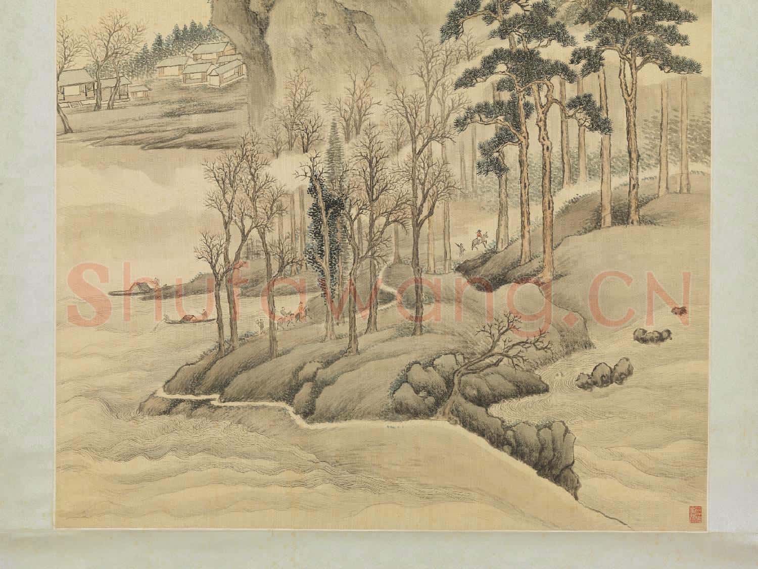 民國林紓雲迷古木 軸