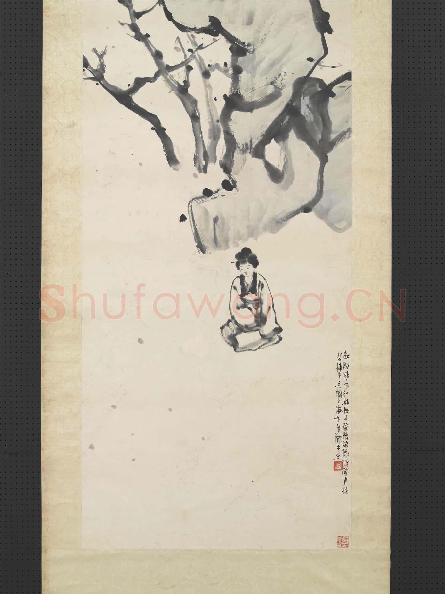 民國呂鳳子仕女 軸