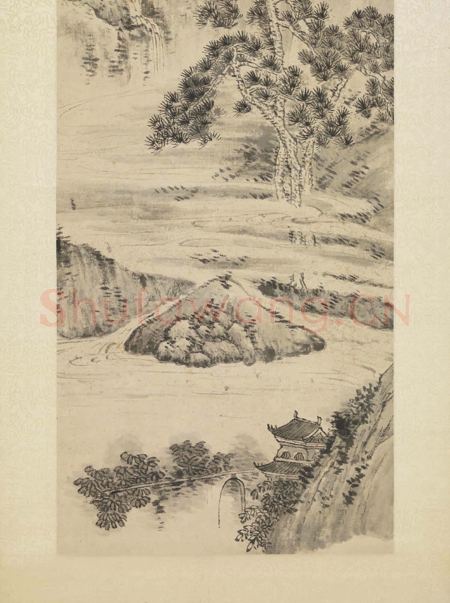 清吳滔仿龔賢山水 軸
