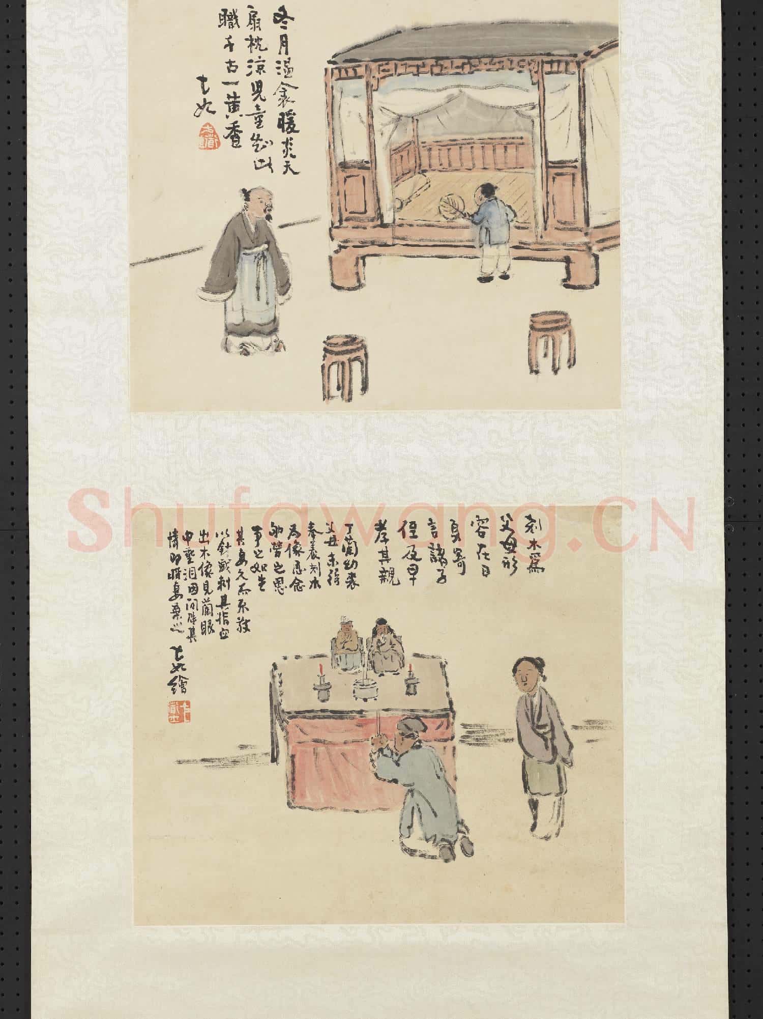 清曾衍東二十四孝八屏 軸