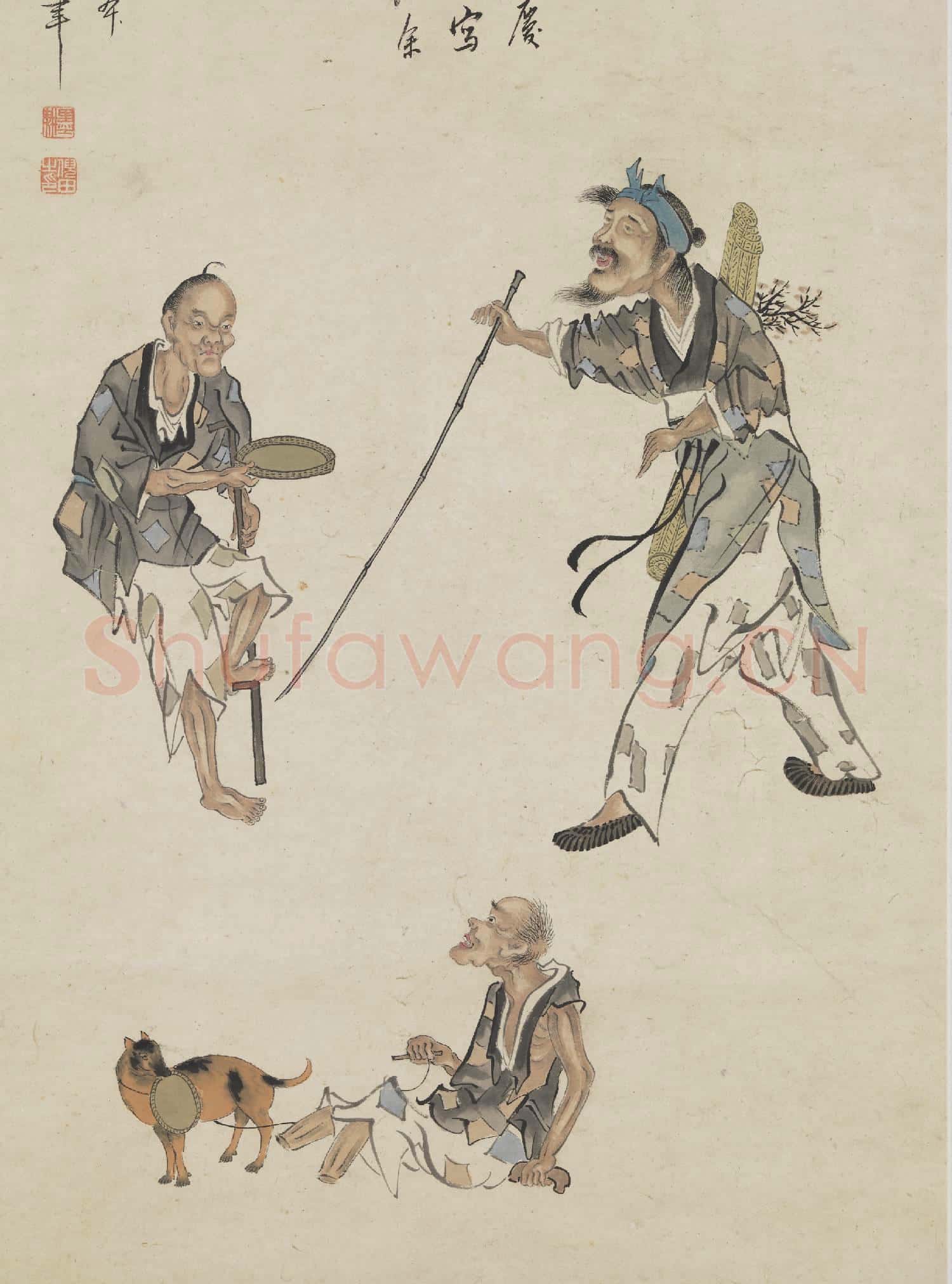 清倪田乞丐圖 軸