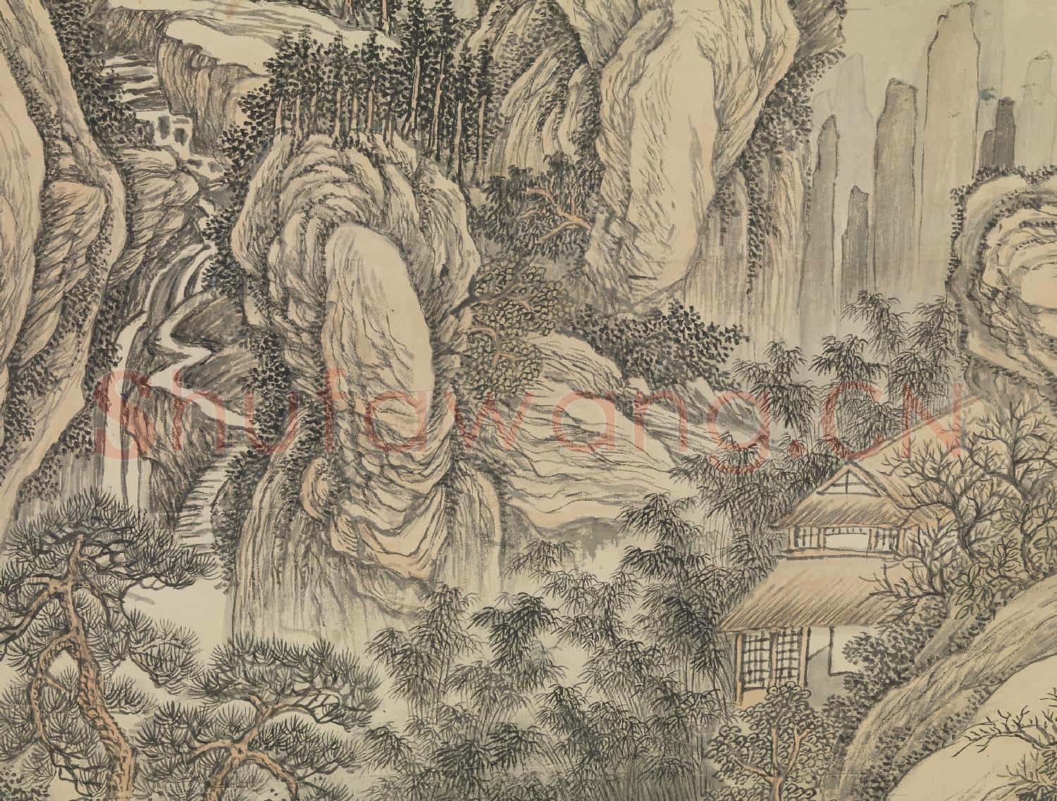清徐溶仿巨然山水 軸