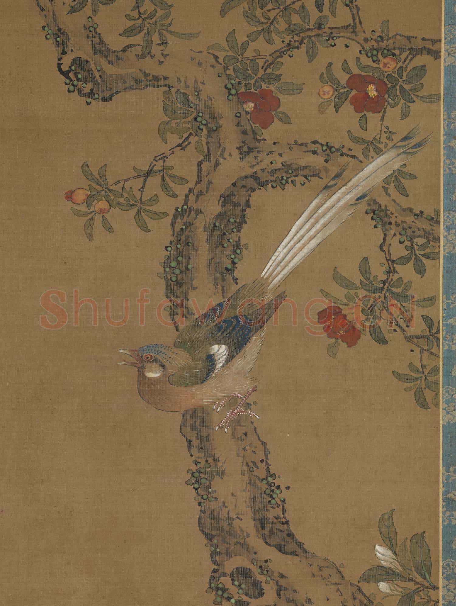 明無款花鳥 軸