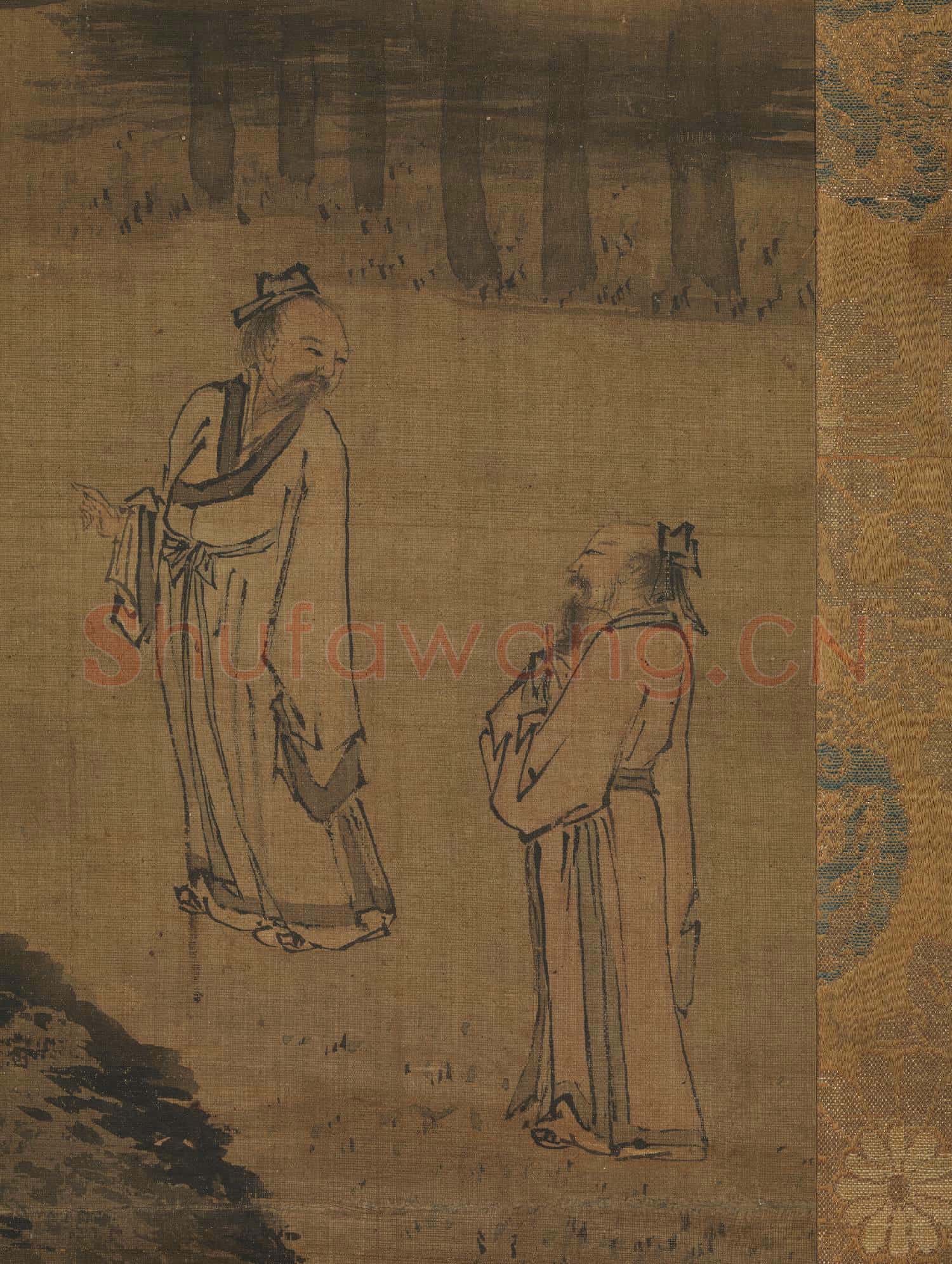 元人畫鹿林清話 軸