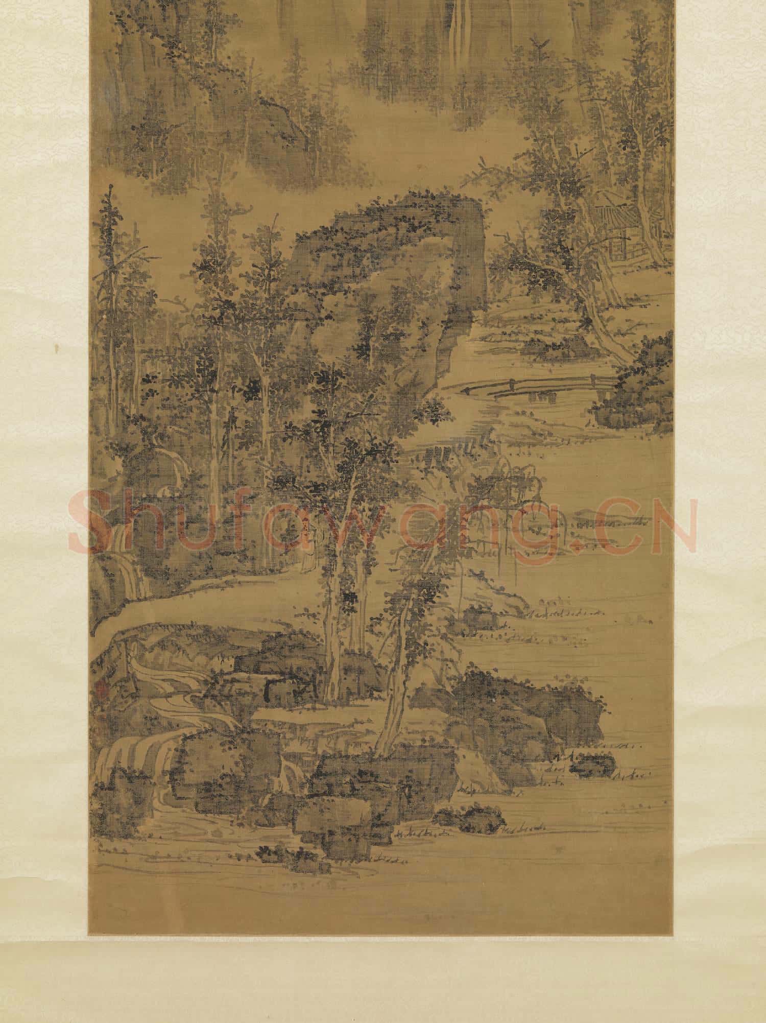 清周鐸仿梅花道人山水  軸