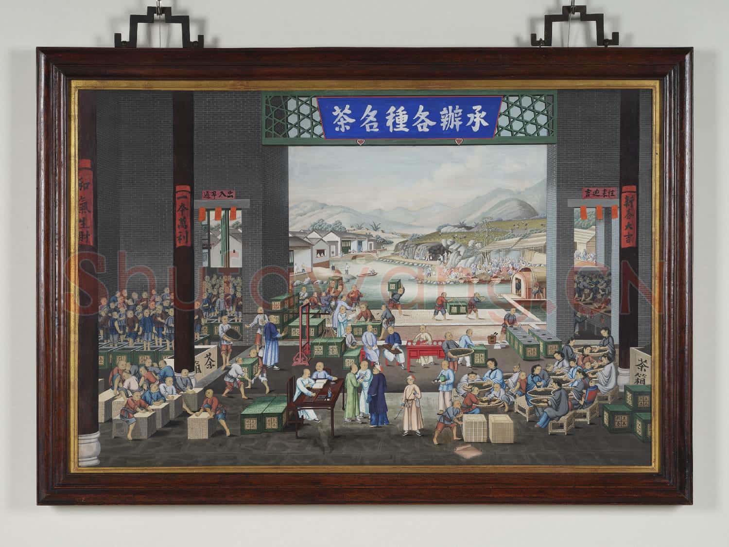 19世紀茶葉貿易圖 框