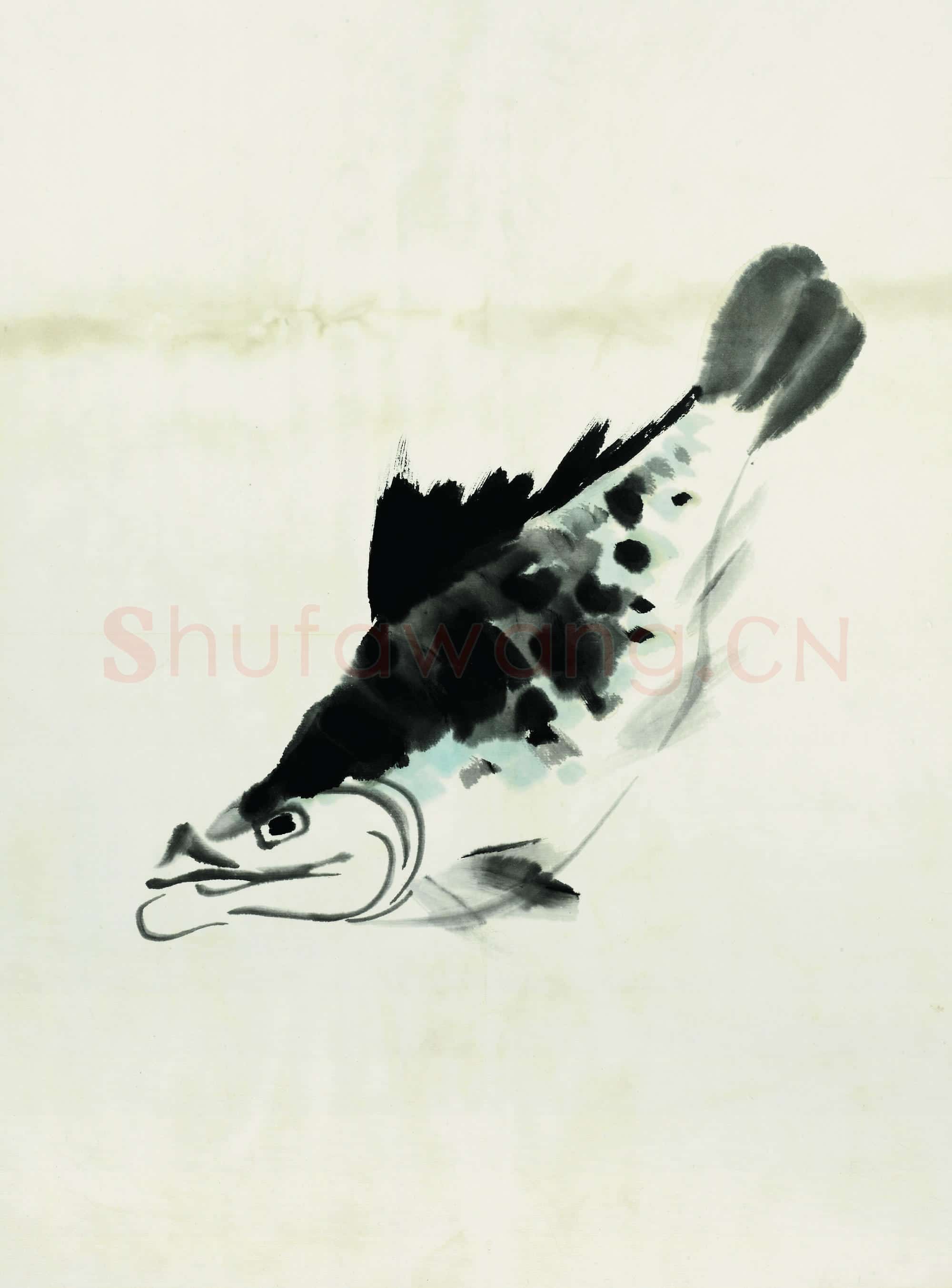 近现代 齐白石国画 鱼虾册页-04