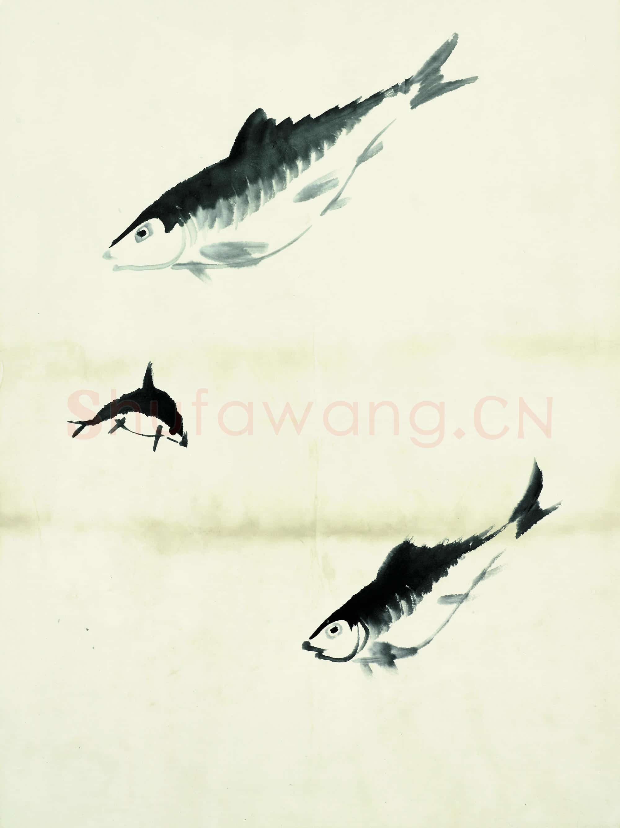 近现代 齐白石国画 鱼虾册页-25