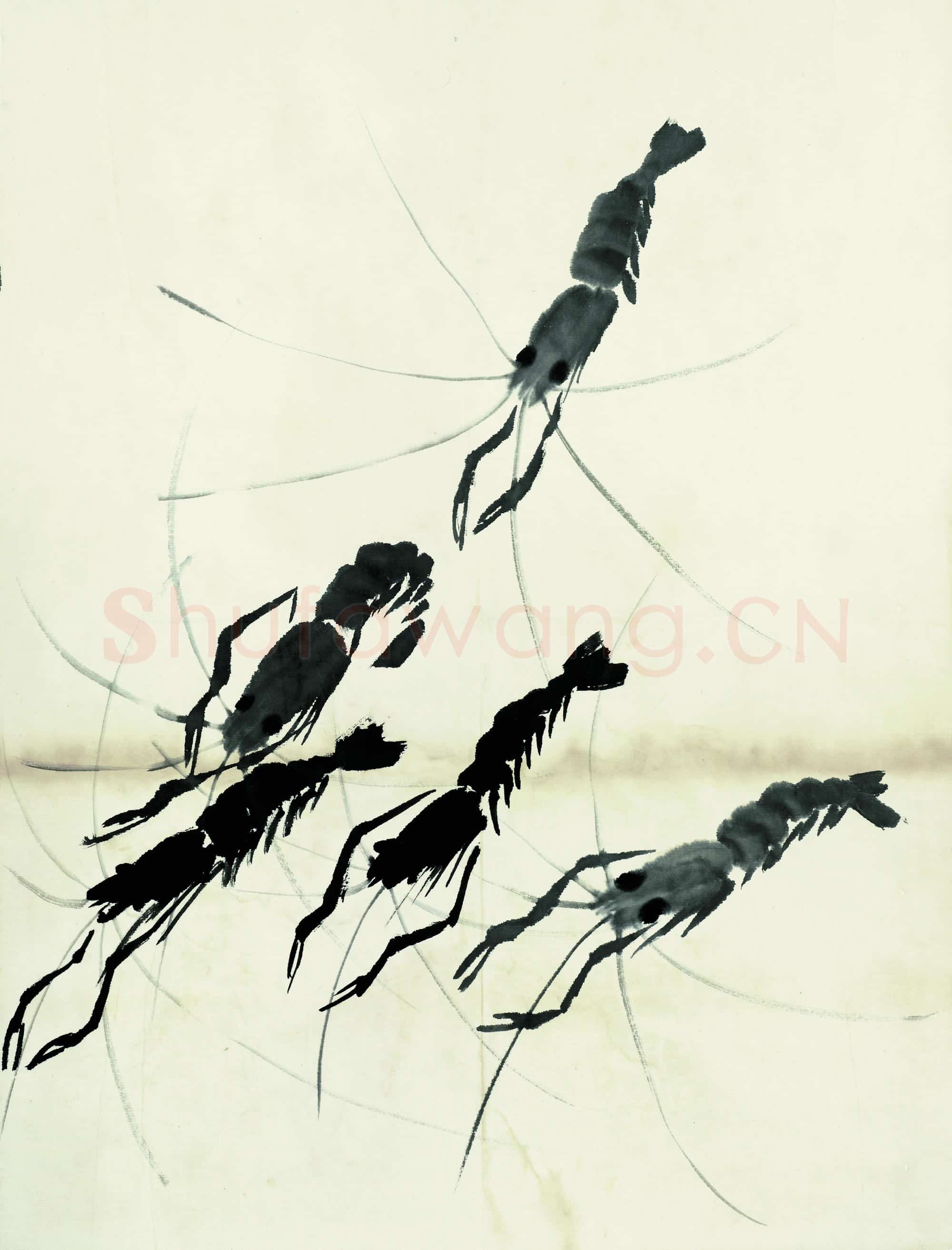 齐白石 鱼虾册页-28