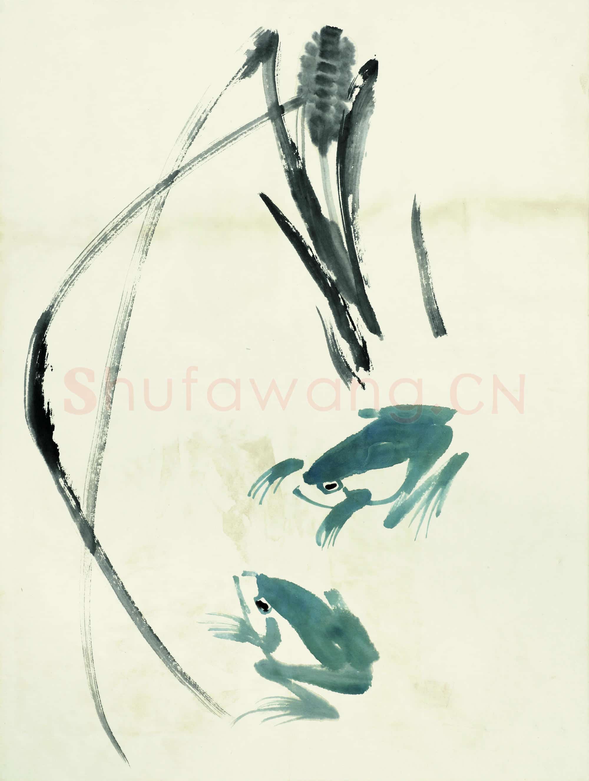 近现代 齐白石国画 鱼虾册页-32