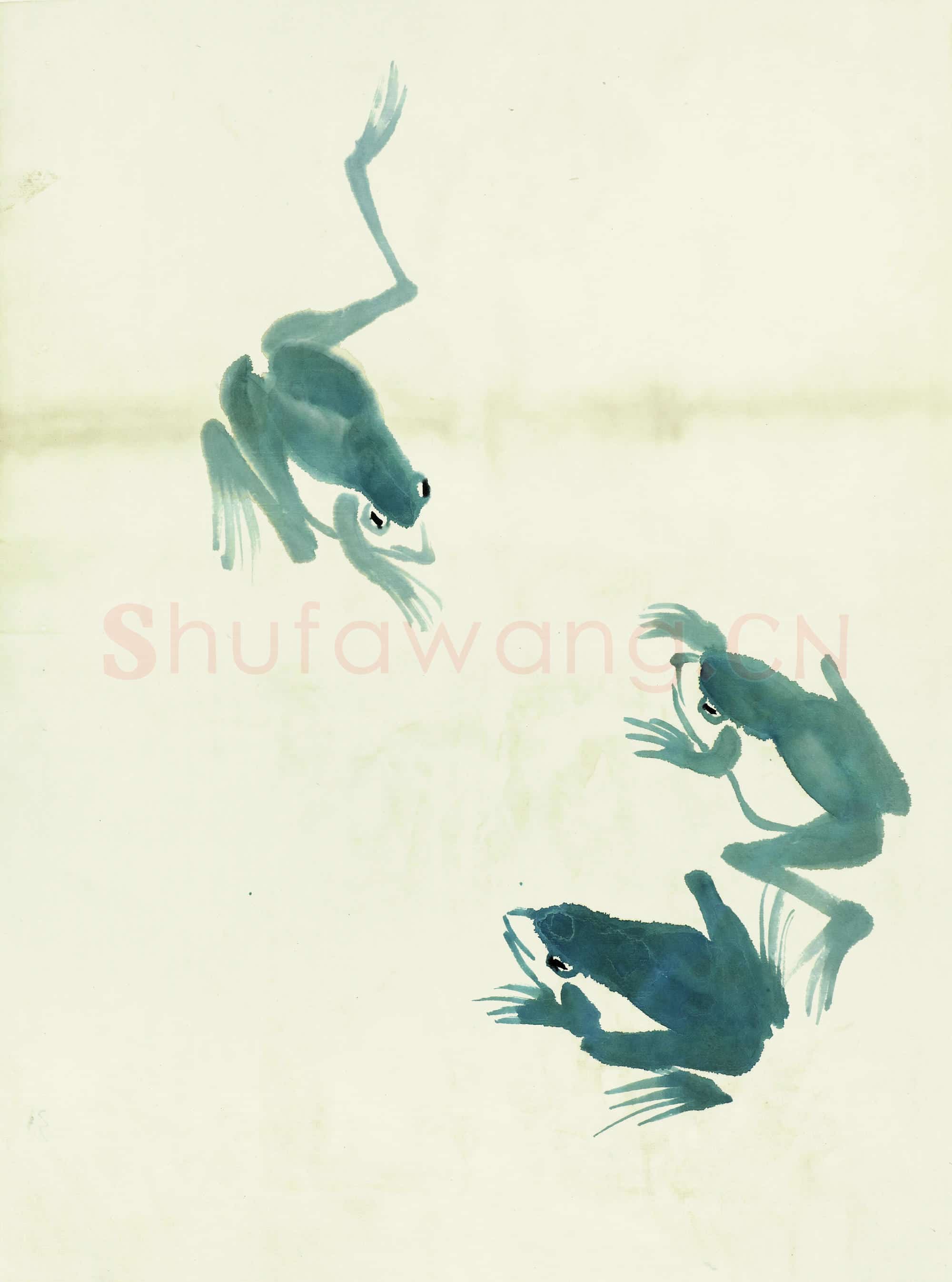 近现代 齐白石国画 鱼虾册页-38