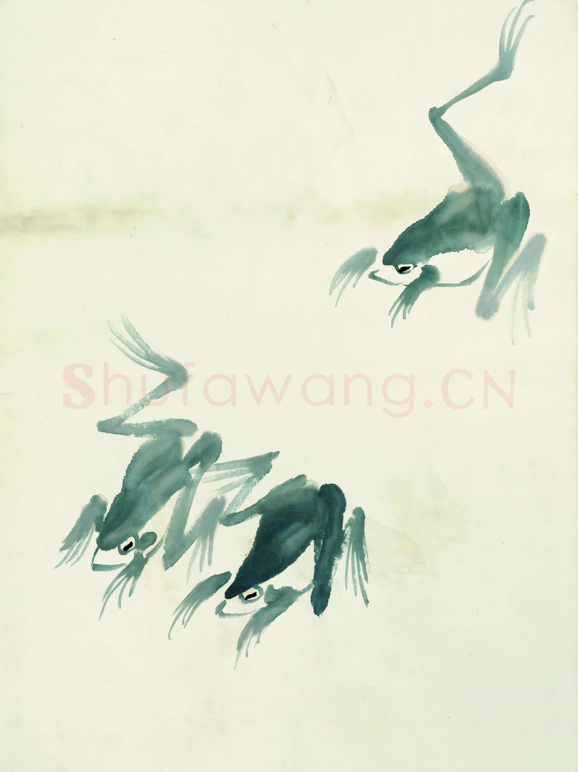 近现代 齐白石国画 鱼虾册页-42