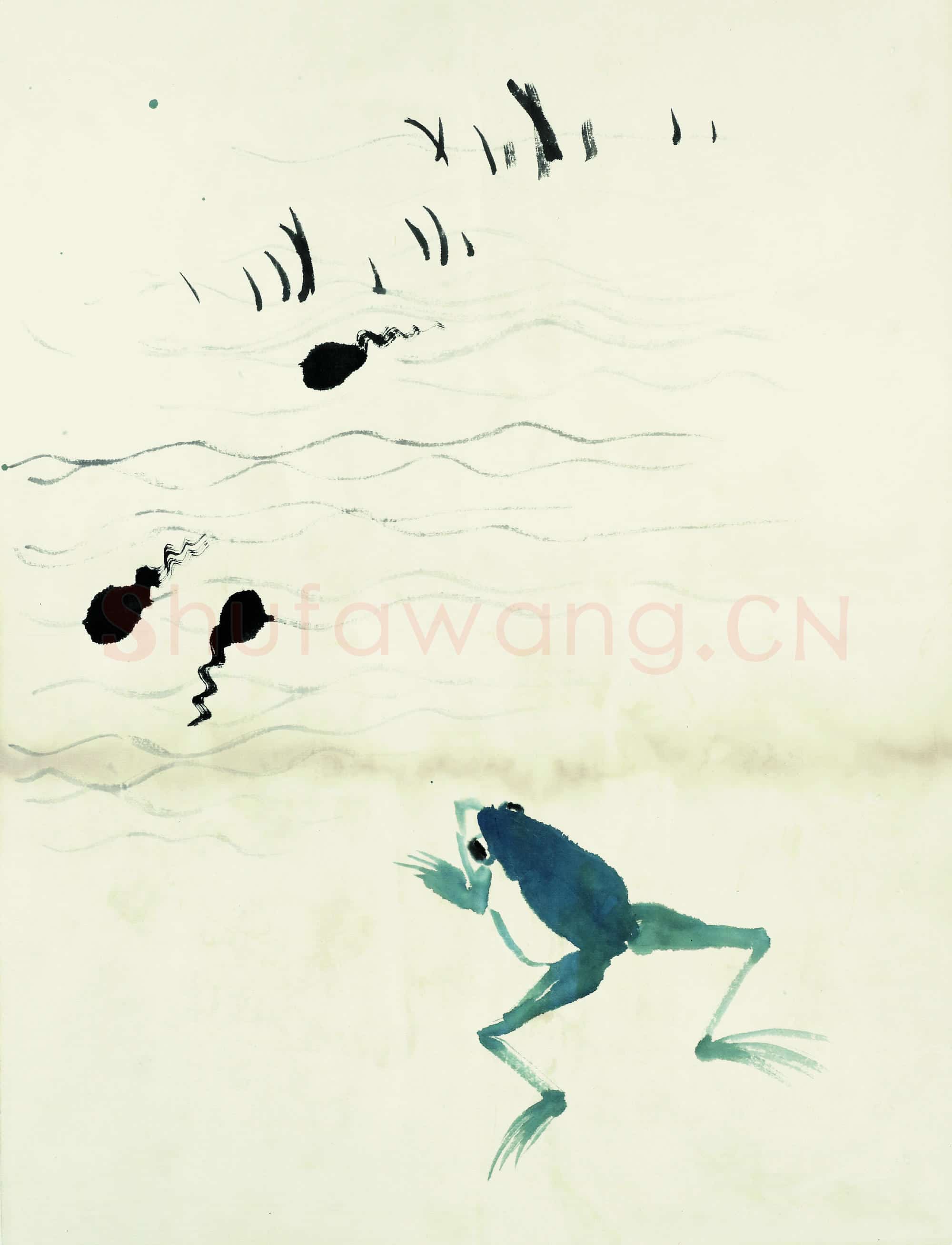 近现代 齐白石国画 鱼虾册页-66