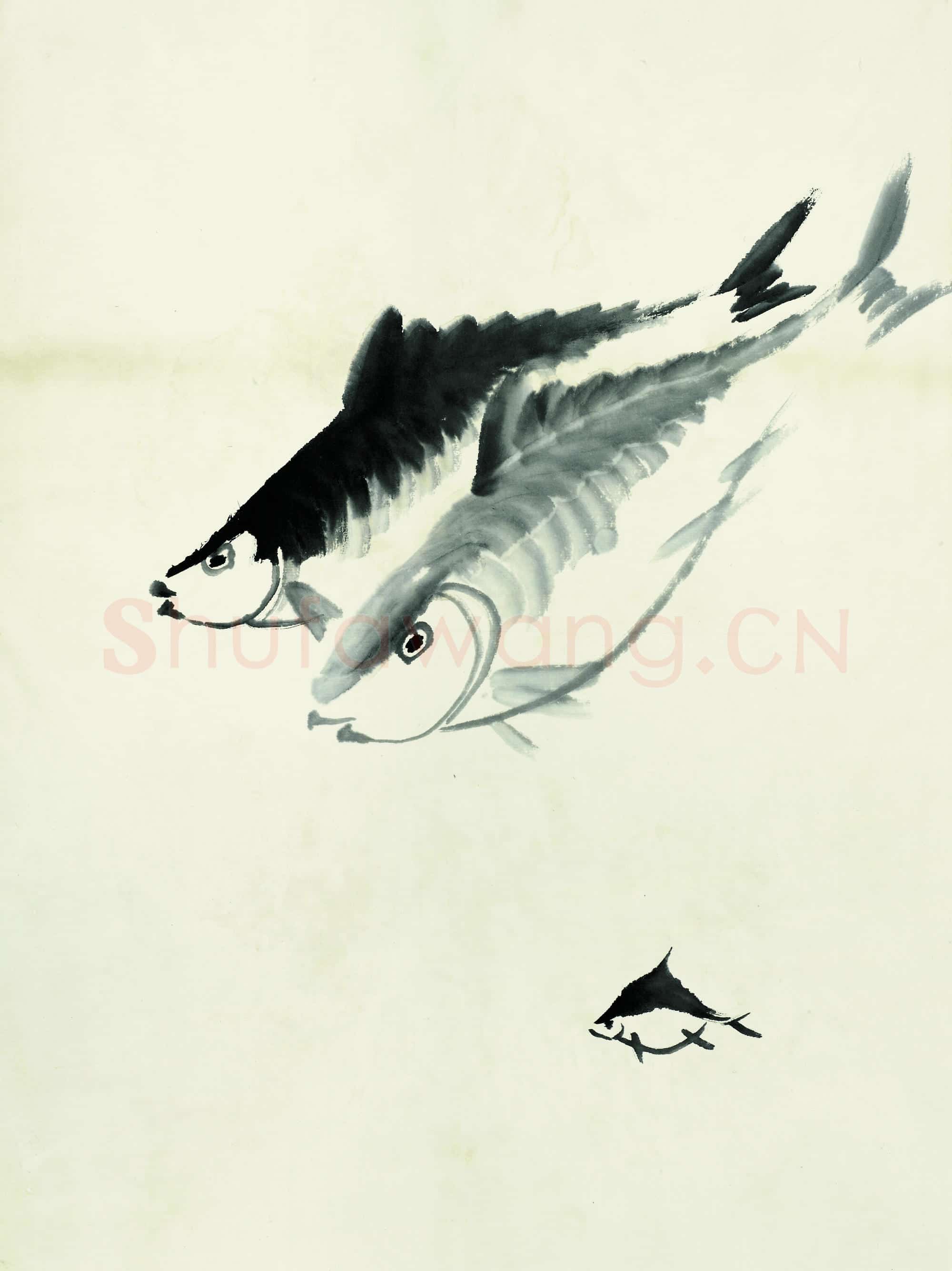 近现代 齐白石国画 鱼虾册页-89