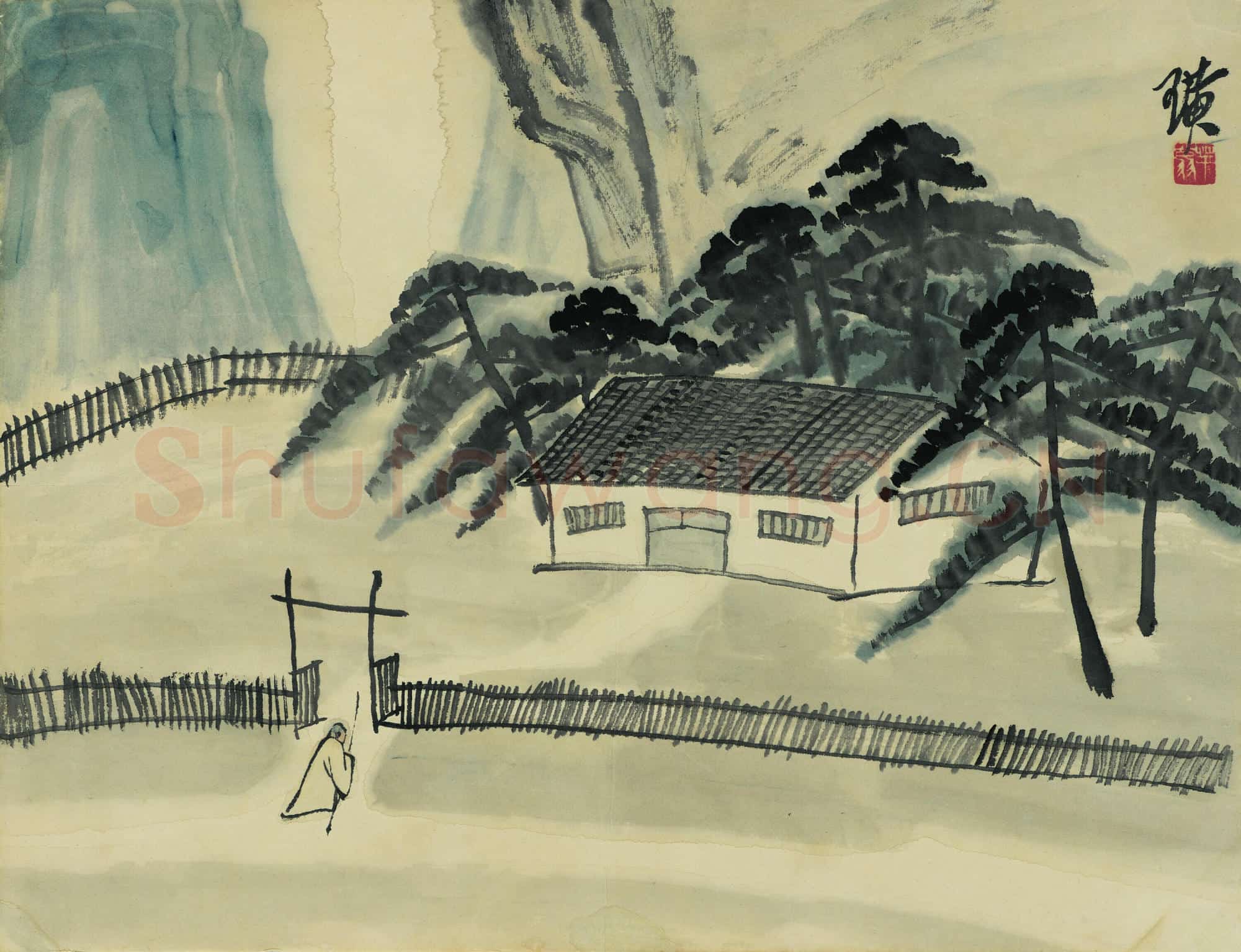 齐白石 借山图册-03