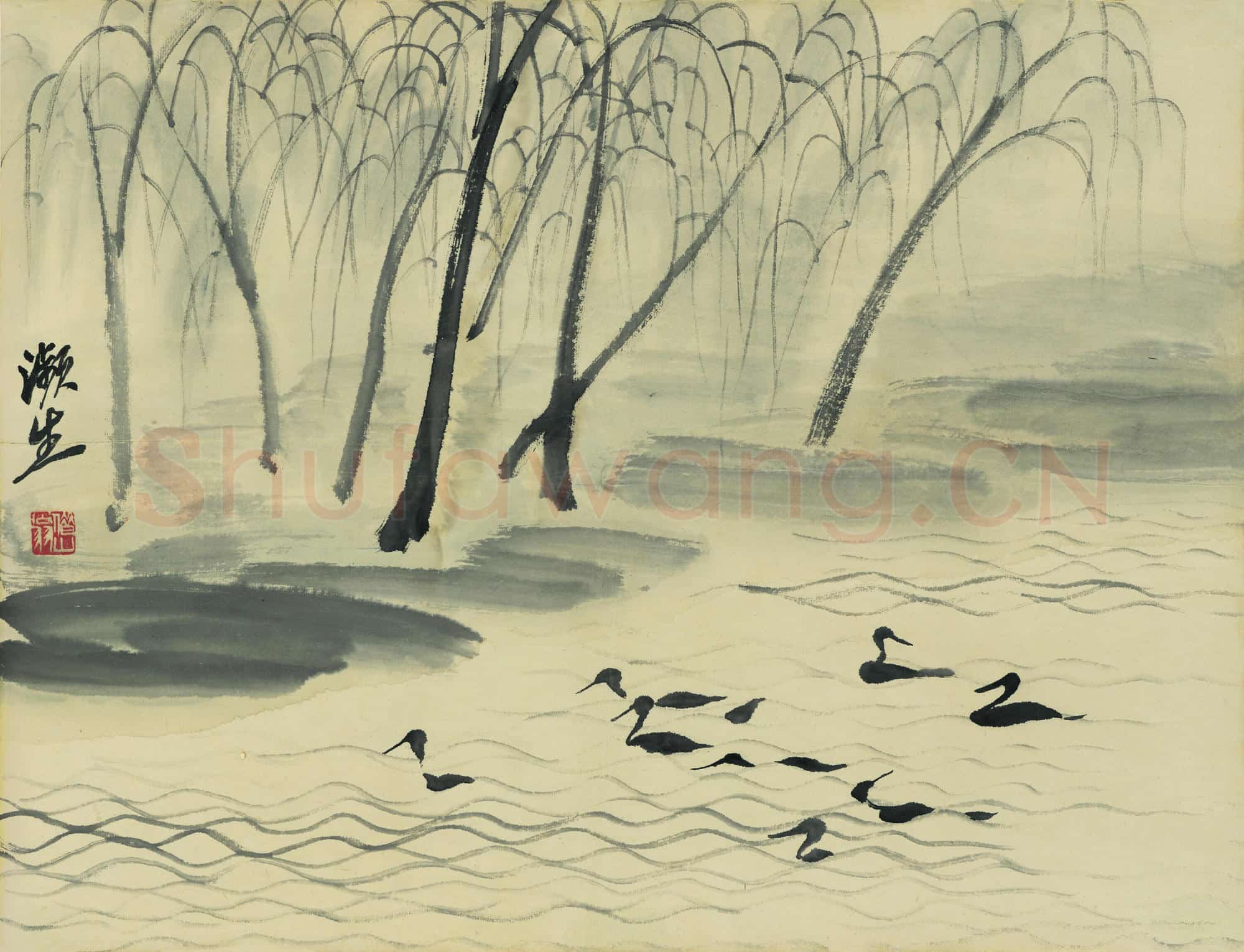 近现代 齐白石国画山水作品 借山图册-06