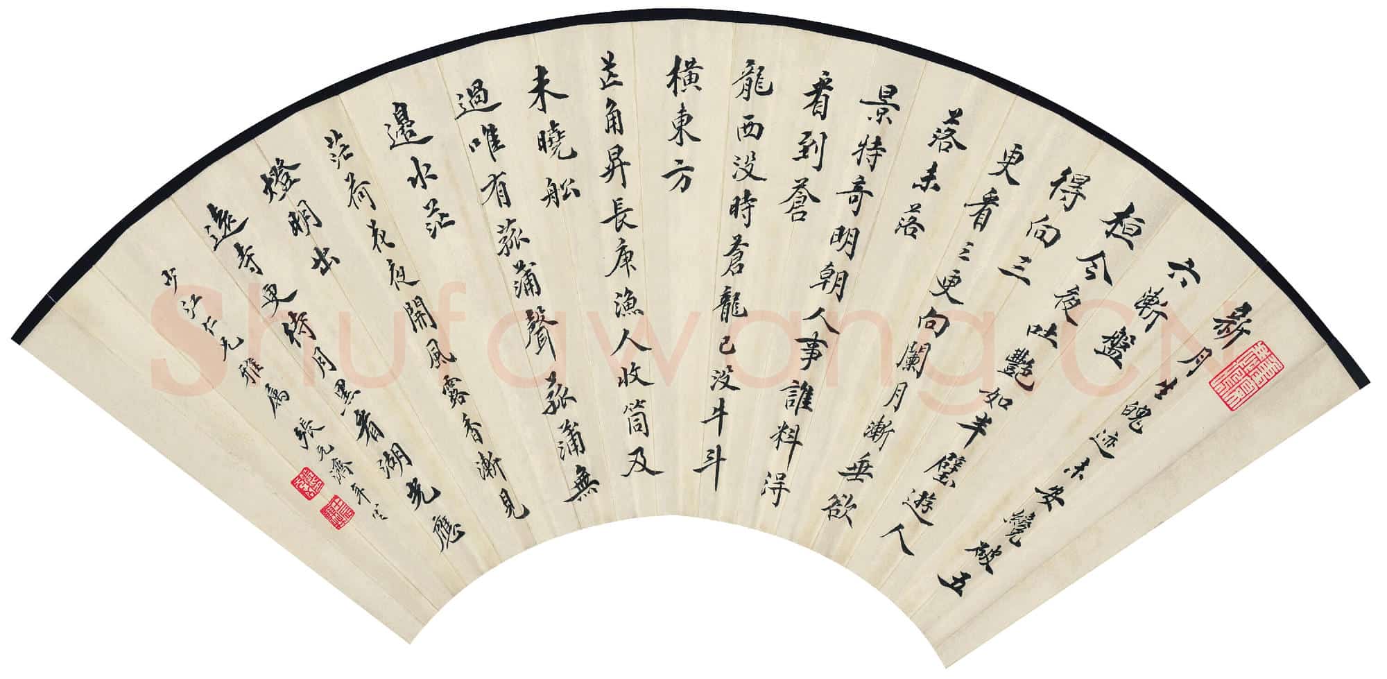 齐白石 曹克家 耄耋图扇-02 纸本 50x25