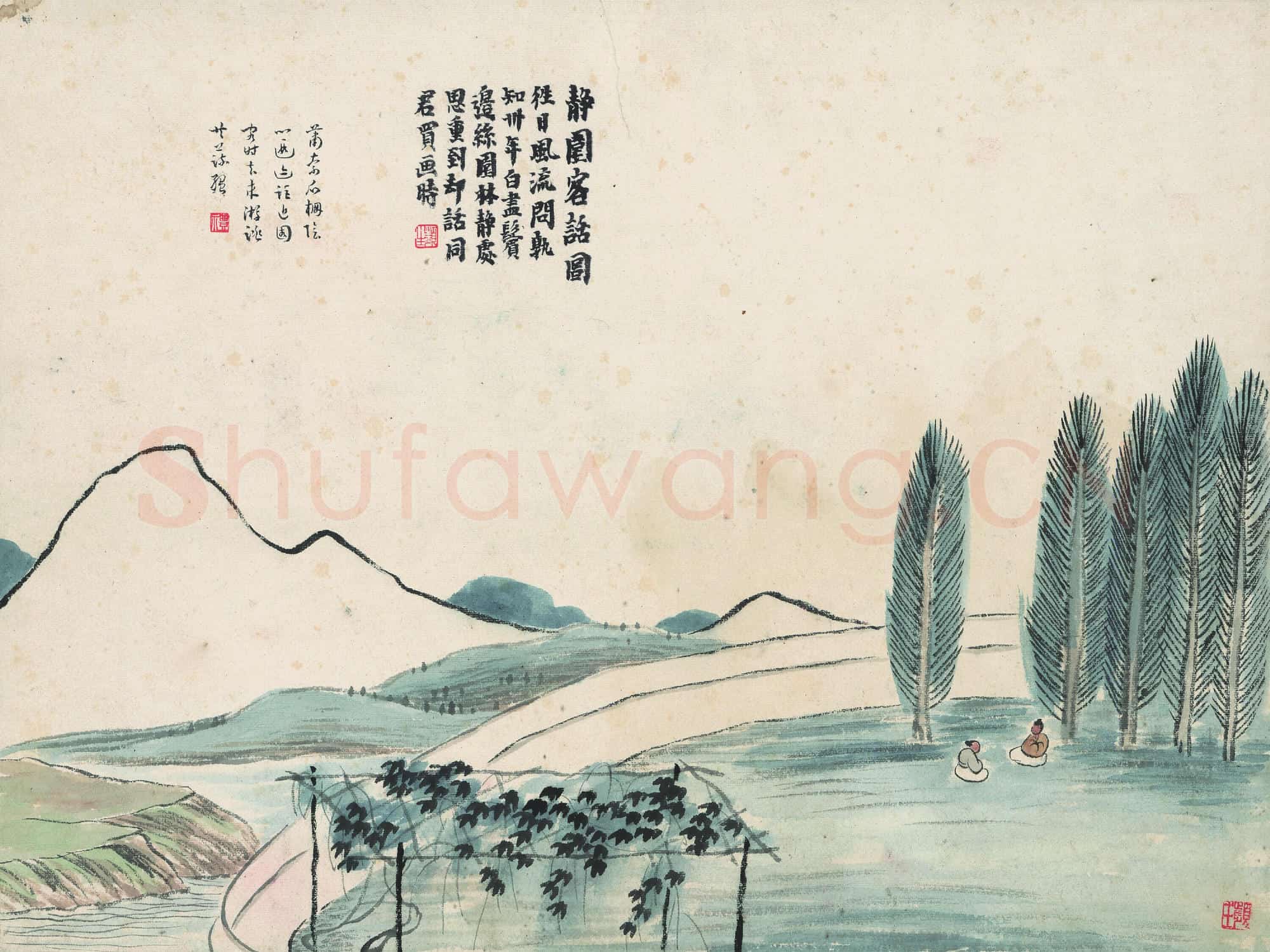 齐白石 静园客话图