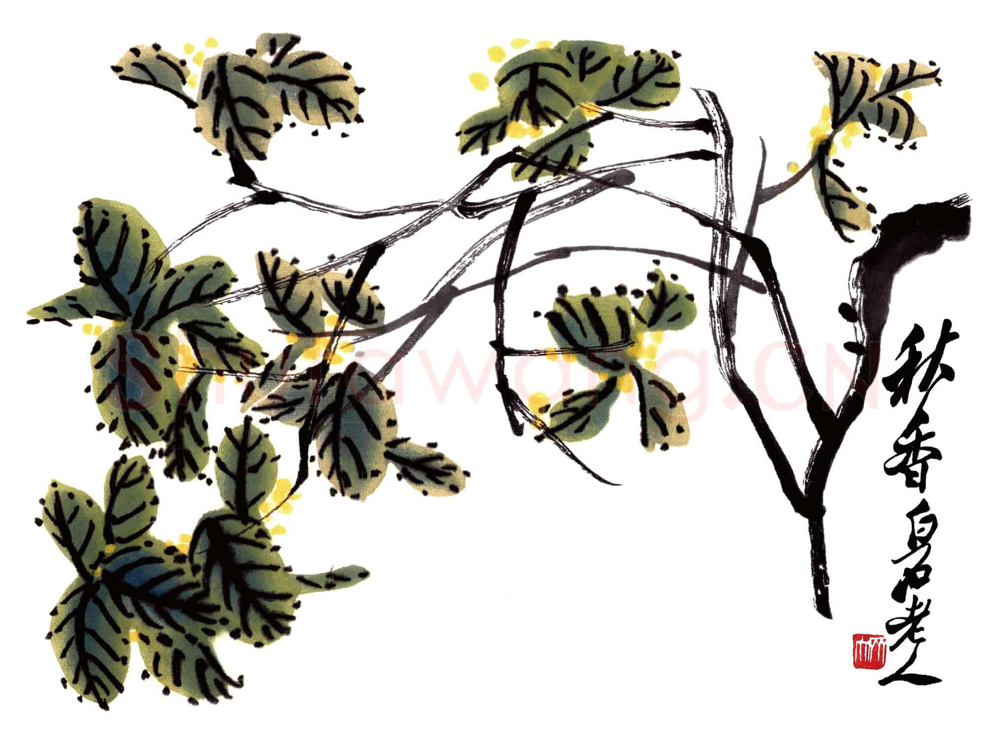 齐白石《秋香》荣宝斋