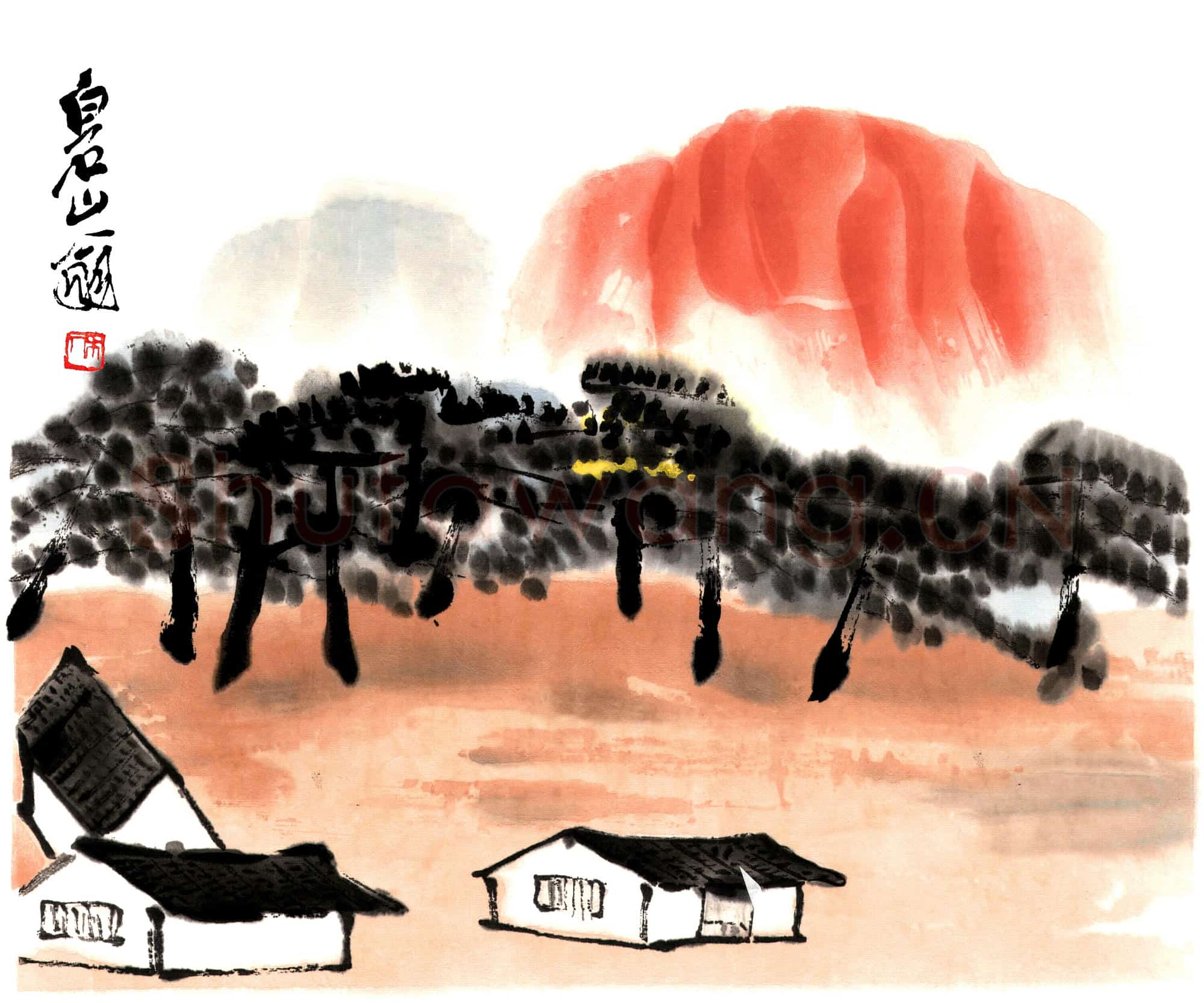 齐白石《山居图-01》