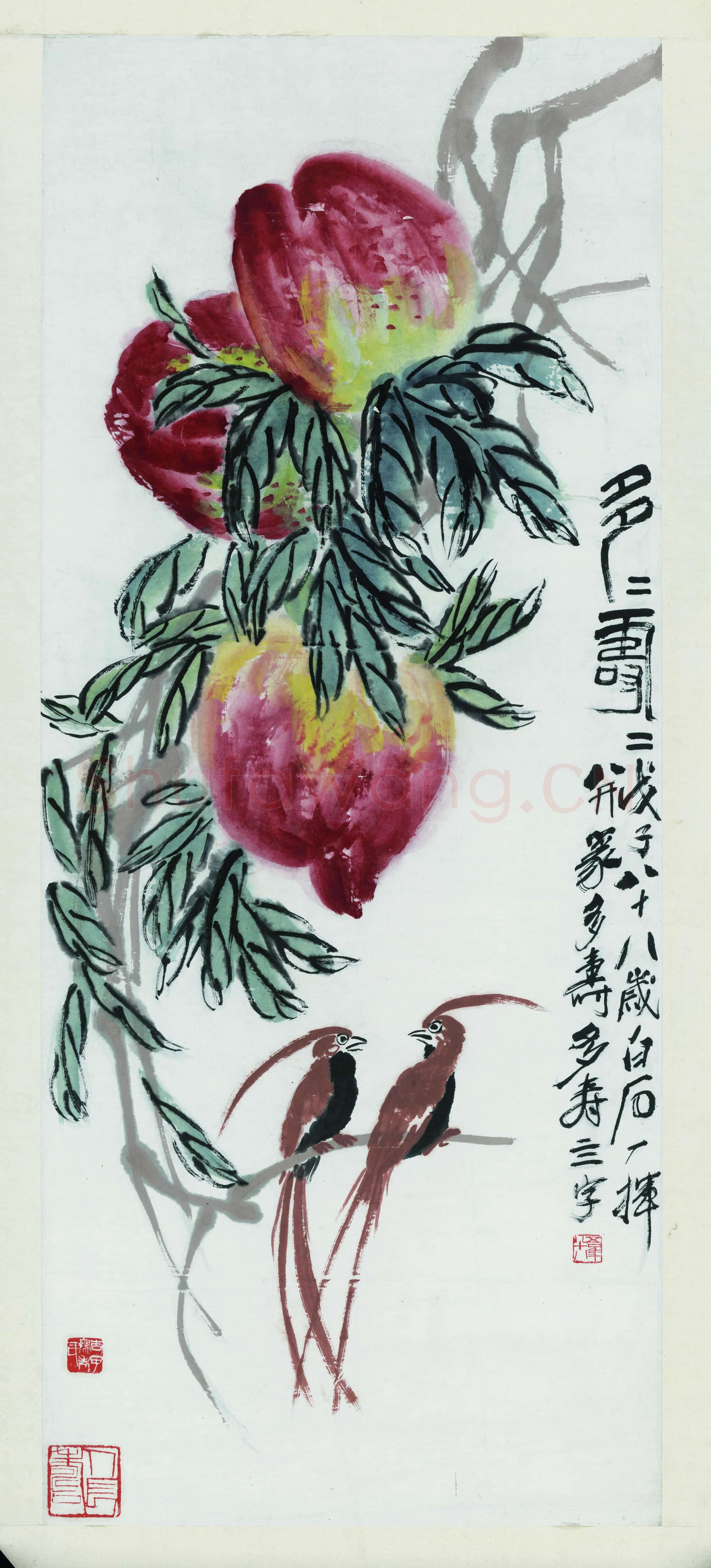 齐白石 多寿图-02