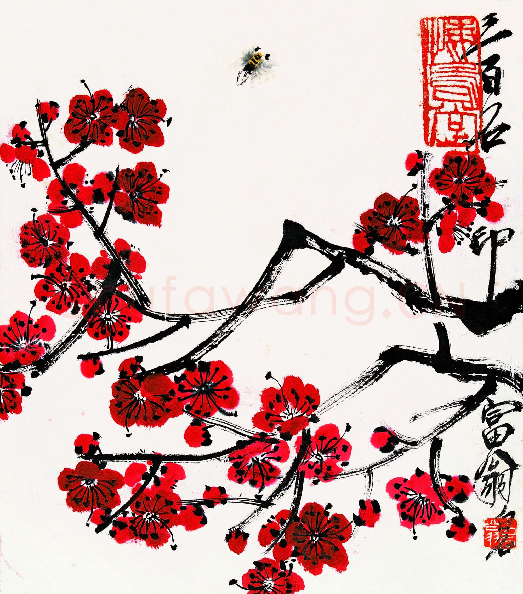 齐白石 富翁梅花