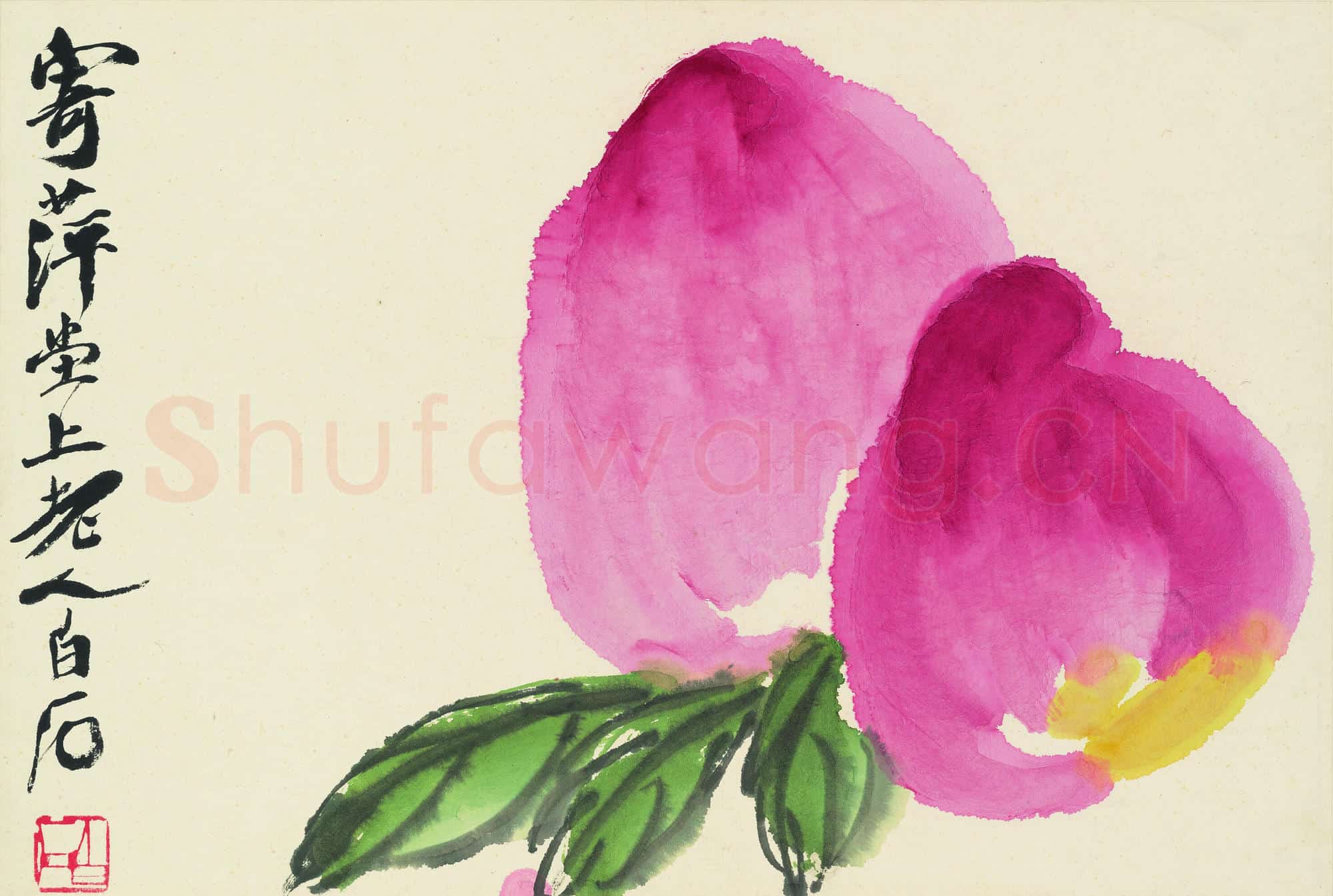 近现代 齐白石国画 花卉册页