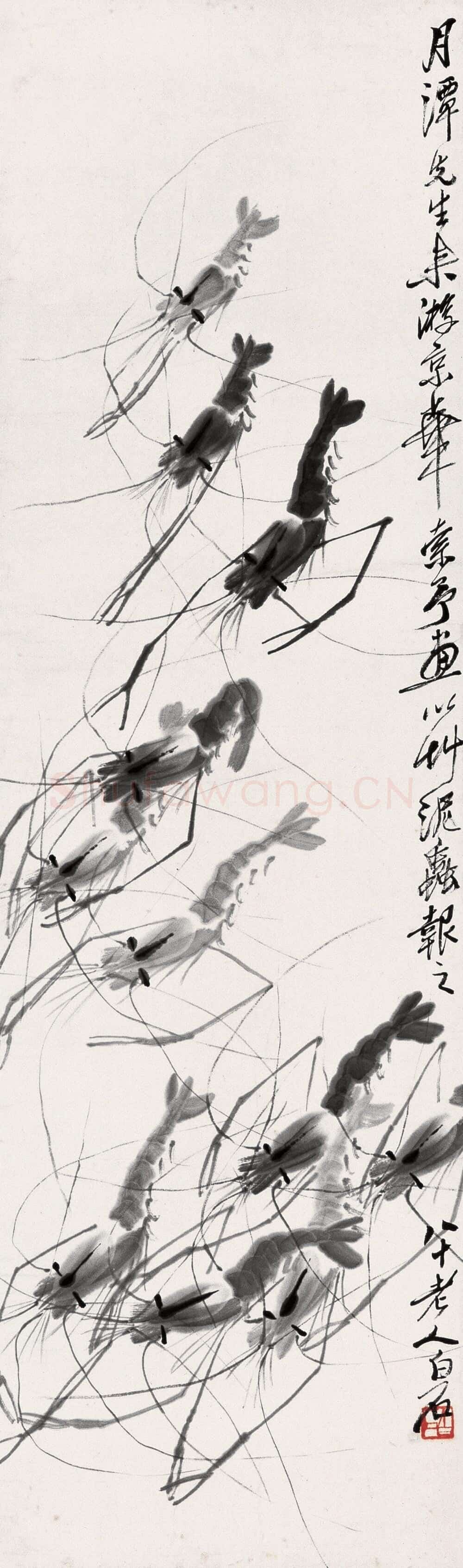 齐白石 群虾-03