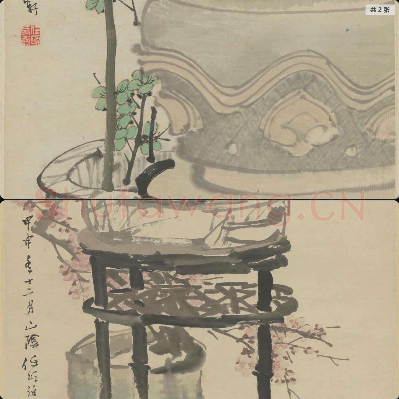 清 任颐 岁朝图轴