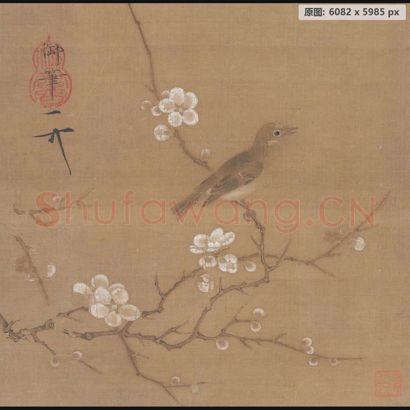 北宋 赵佶 梅花绣眼单页