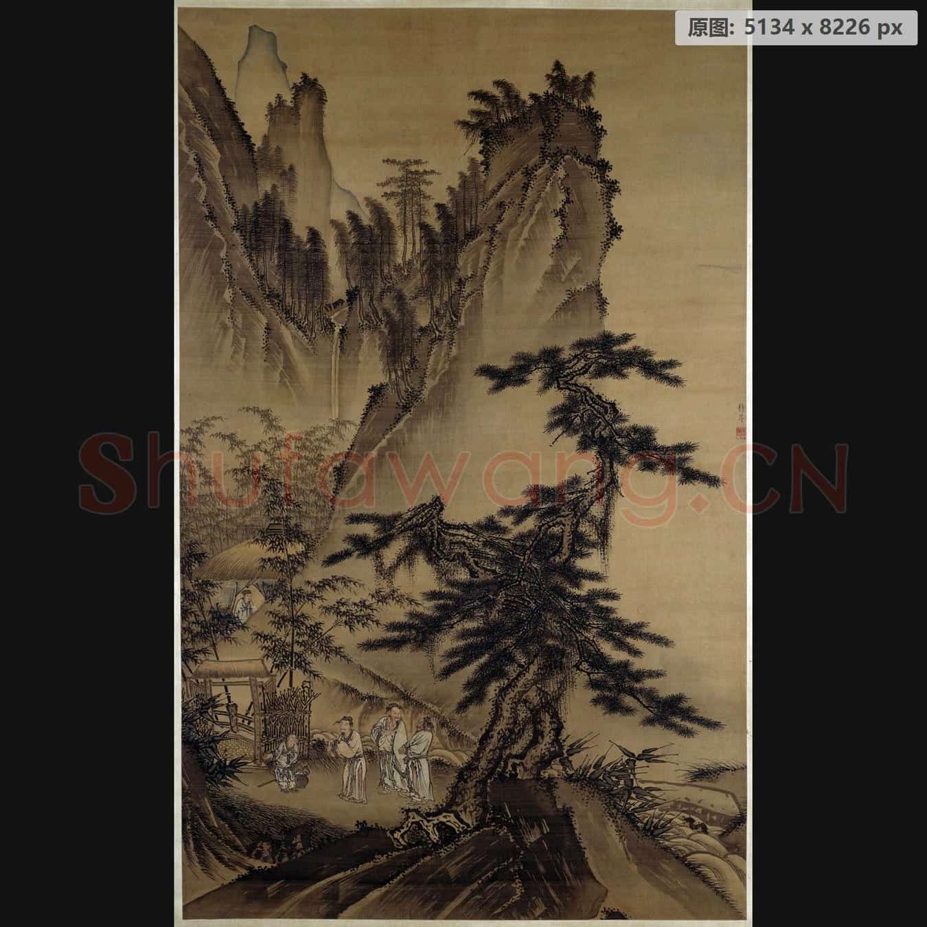 明 戴进 三顾茅庐图轴