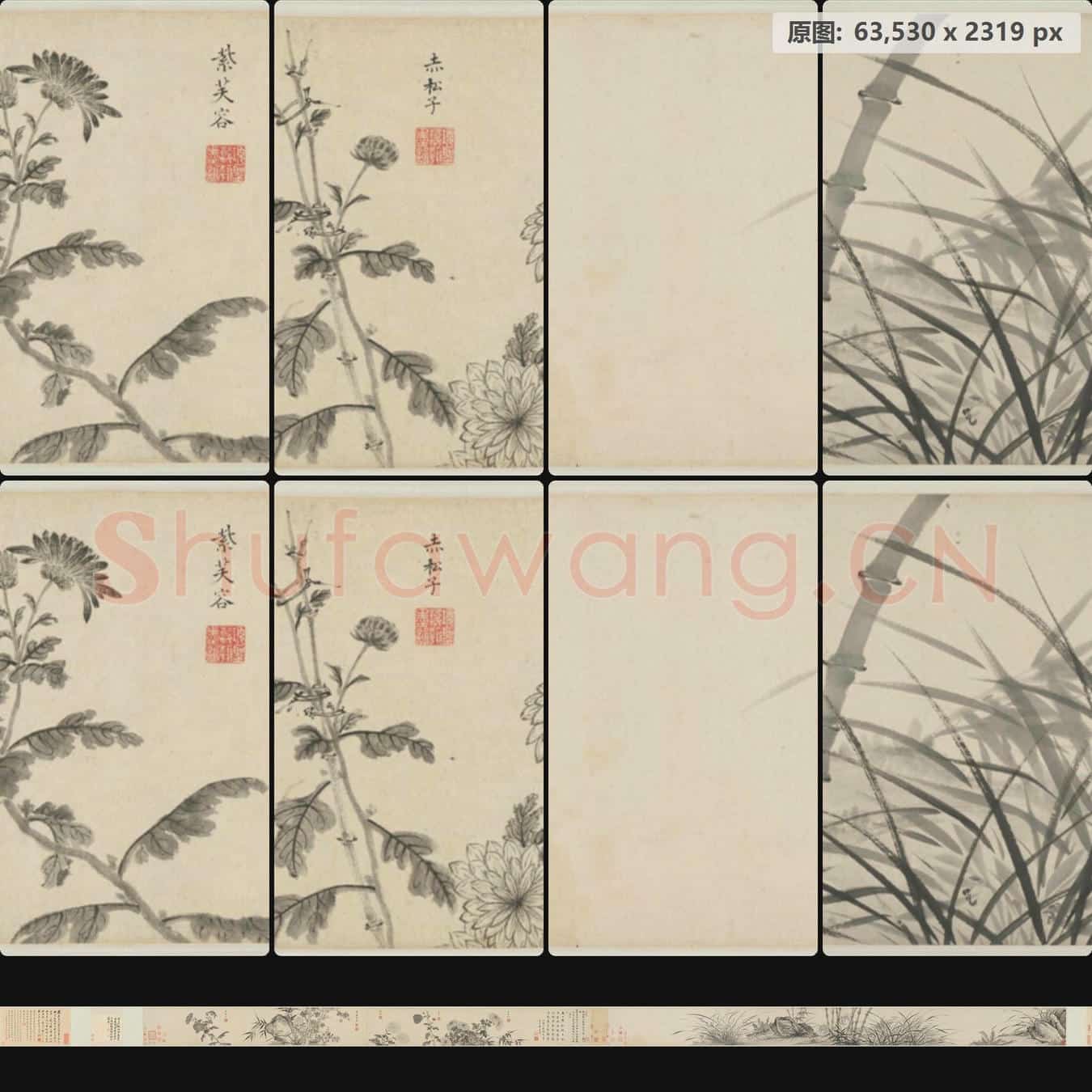 明 项圣谟 花卉卷