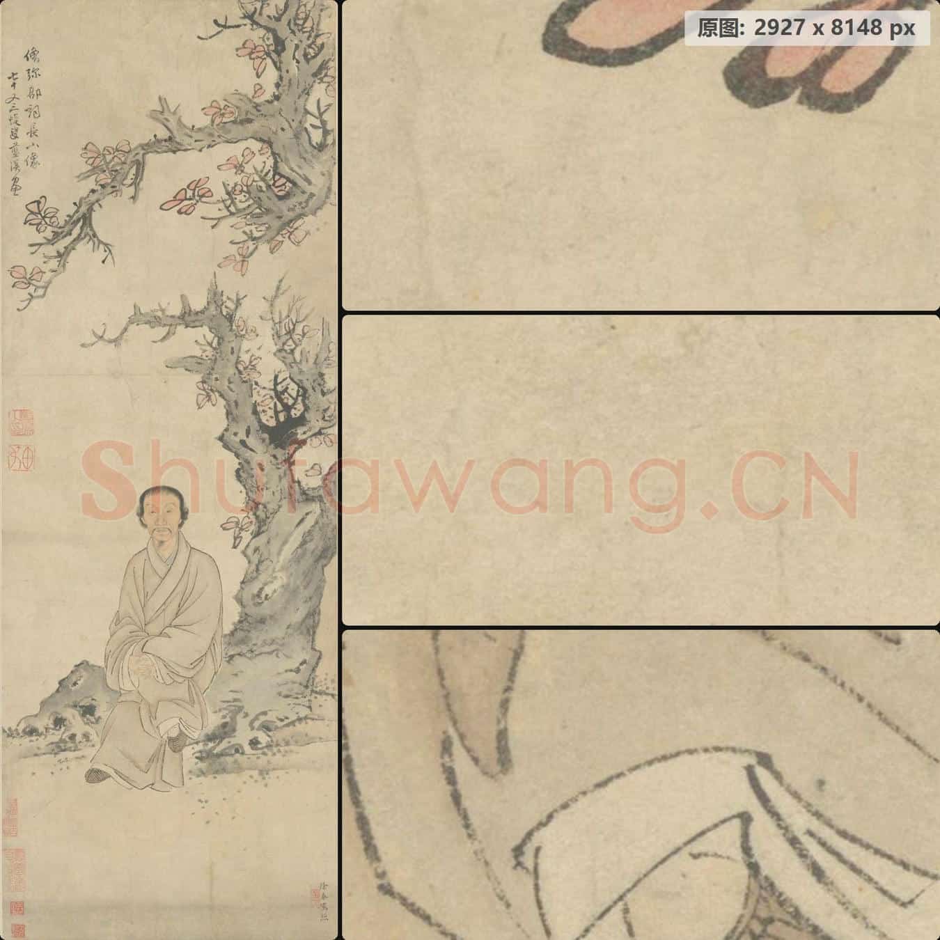 明 徐泰 蓝瑛 邵弥肖像轴
