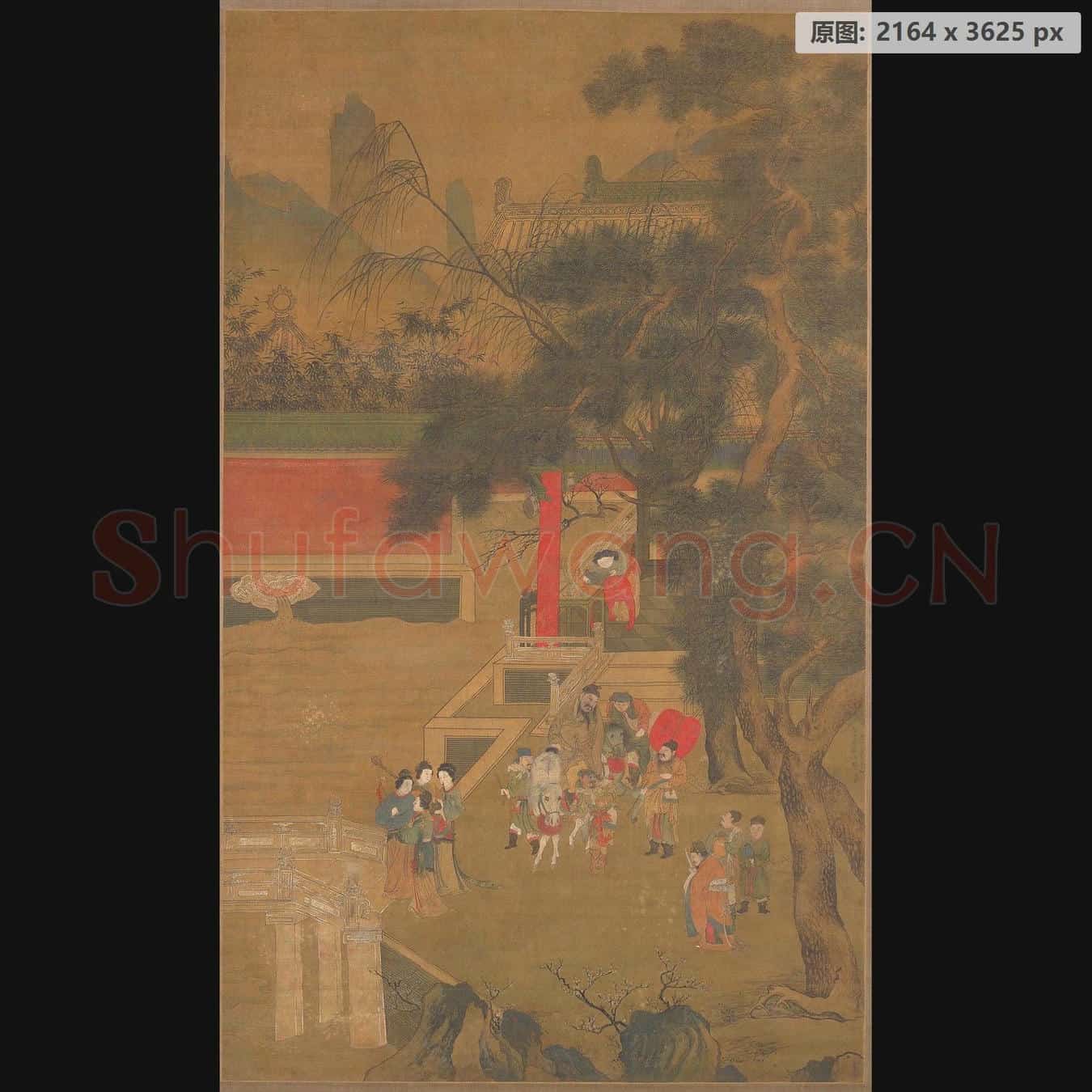 明 佚名 明皇斗鸡图轴