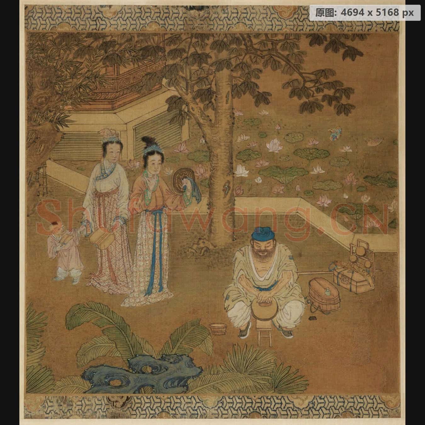 明 佚名 磨镜图页