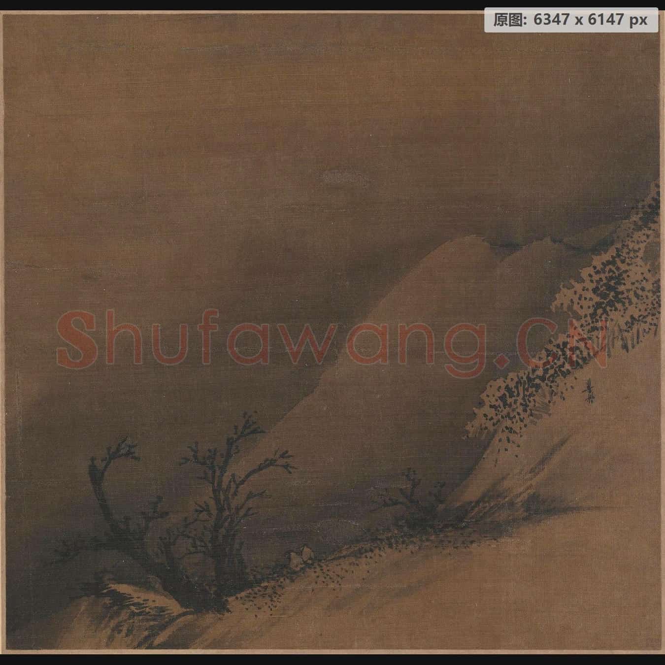 南宋 梁楷 雪栈行骑单页