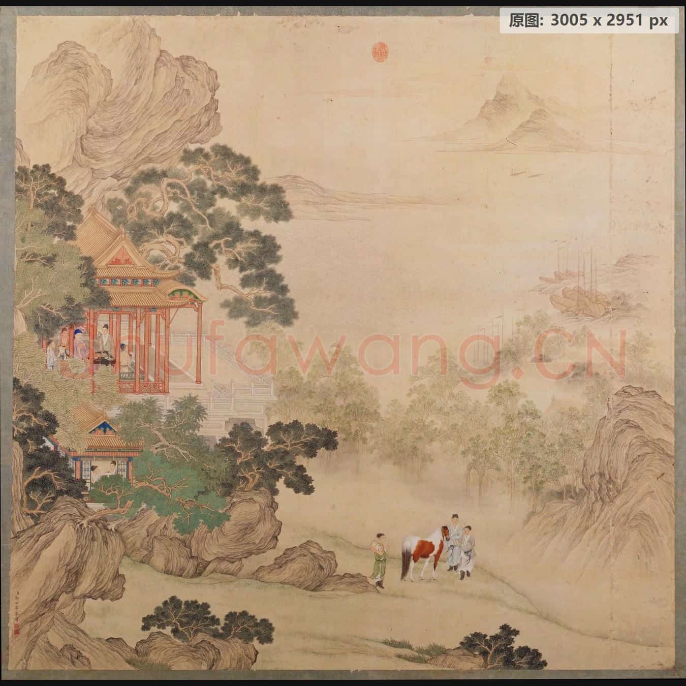 清 郎世宁 乾隆皇帝阅骏图屏