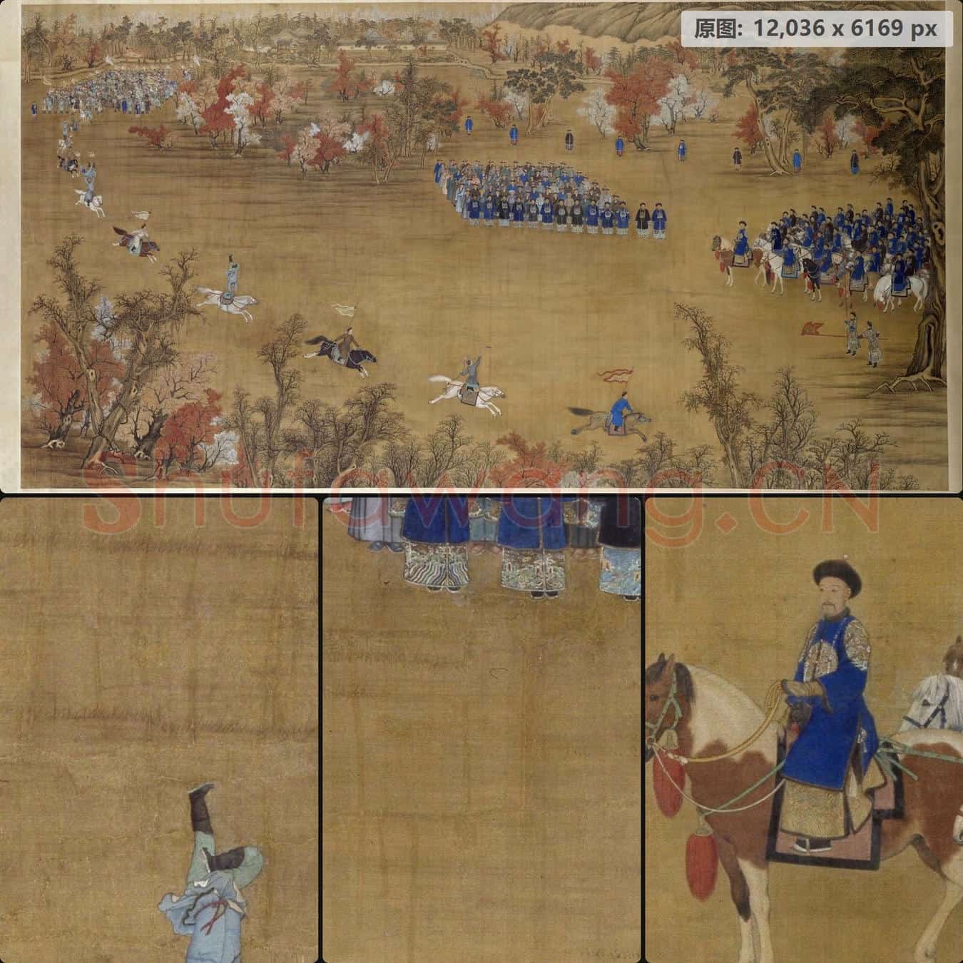 清 郎世宁等 马术图轴
