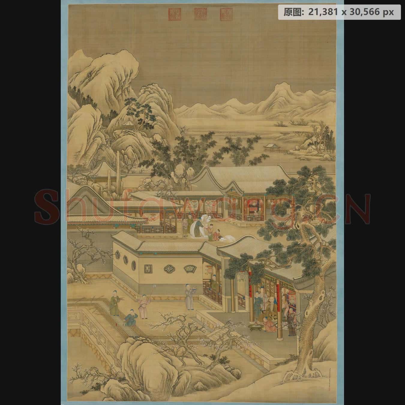 清 郎世宁等 乾隆帝岁朝行乐图轴