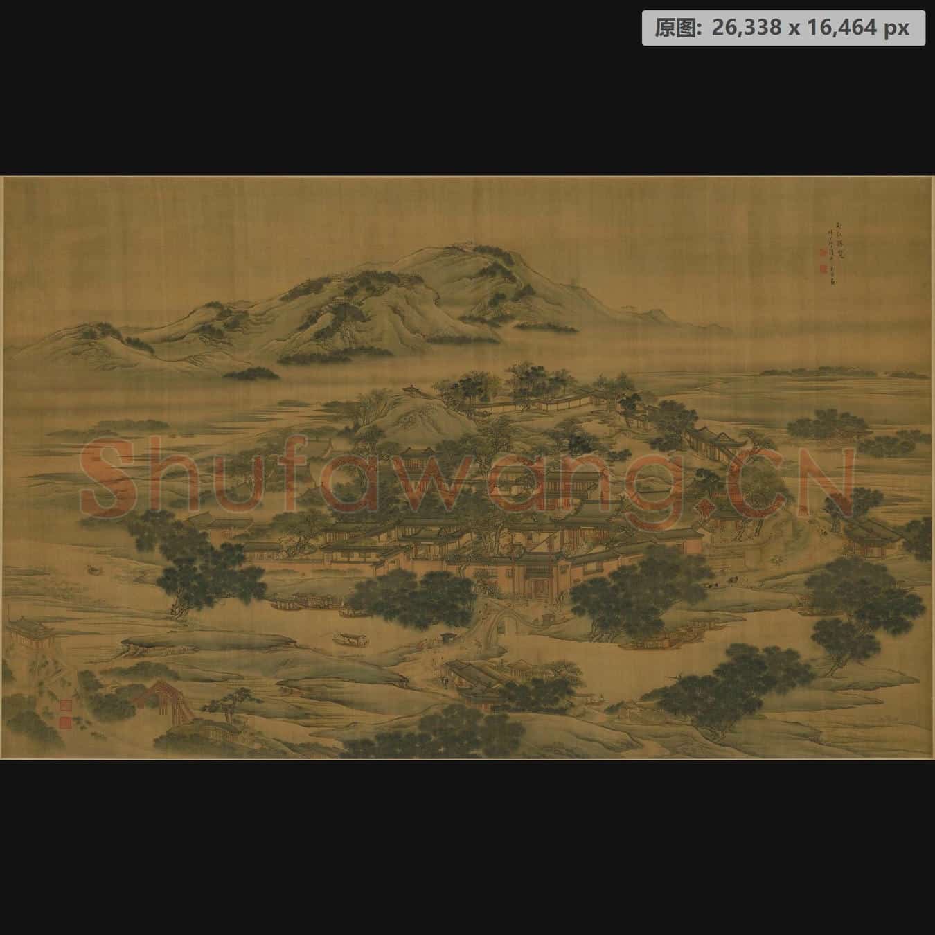 清 袁耀 邗江胜览图横轴