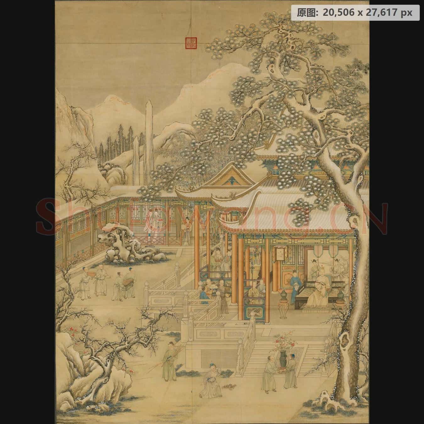 清 佚名 弘历古装行乐图轴