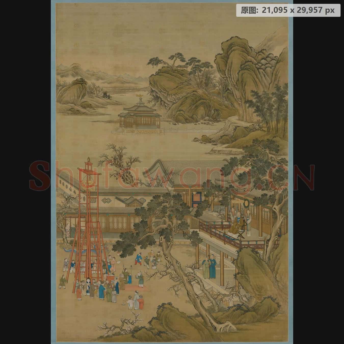 清 佚名 乾隆帝元宵行乐图轴