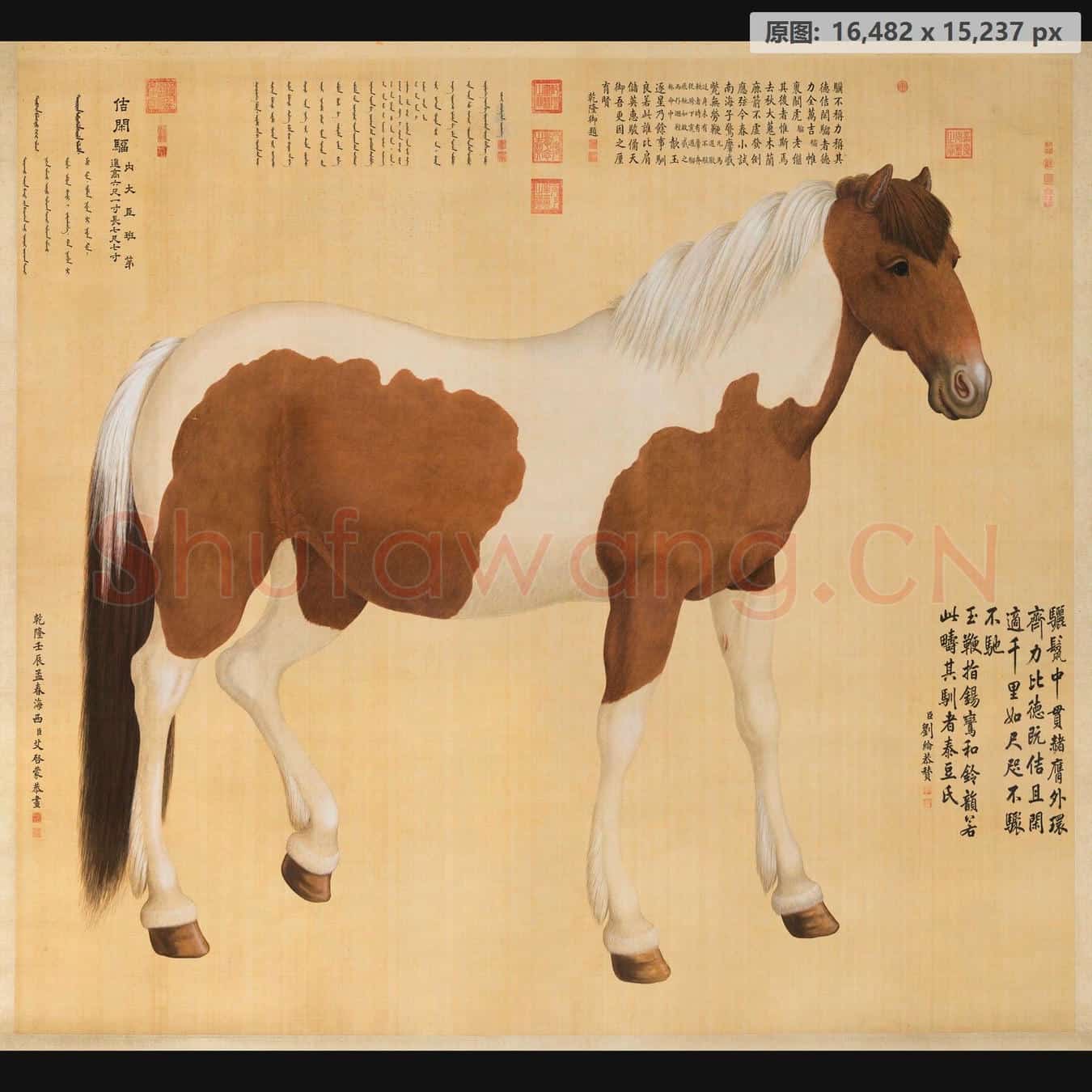 清乾隆 艾启蒙 佶闲骝轴