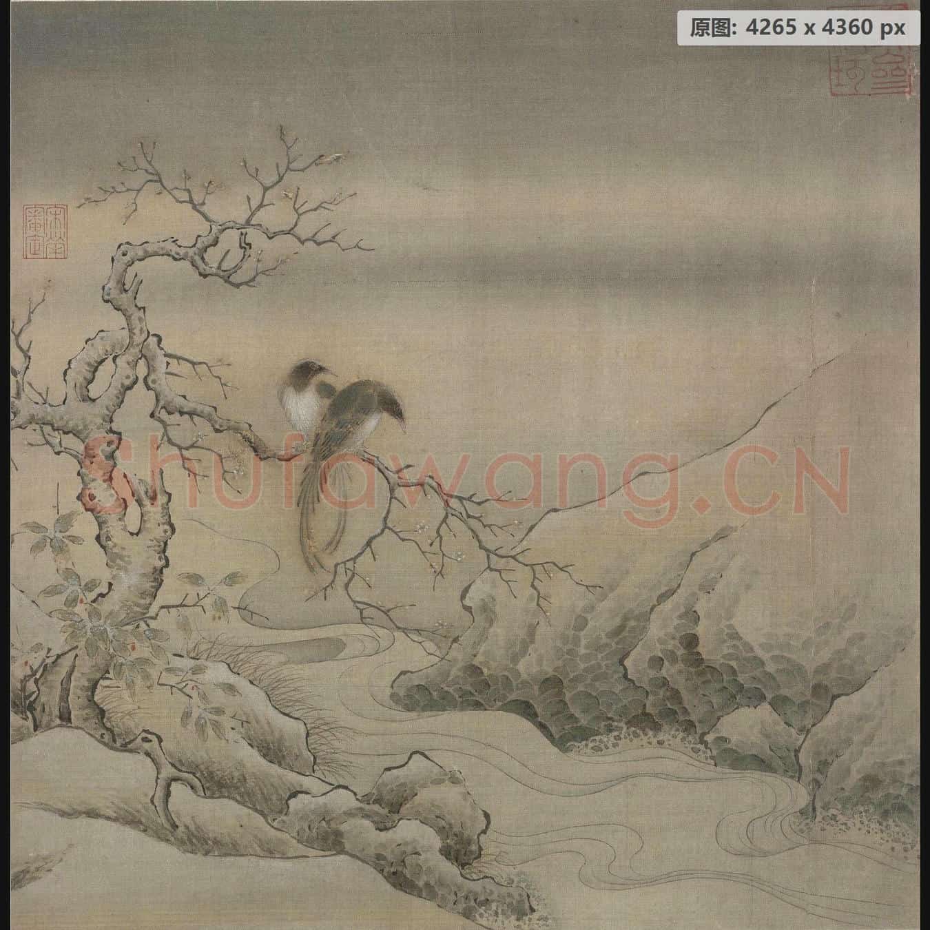 宋 佚名 乌桕文禽页
